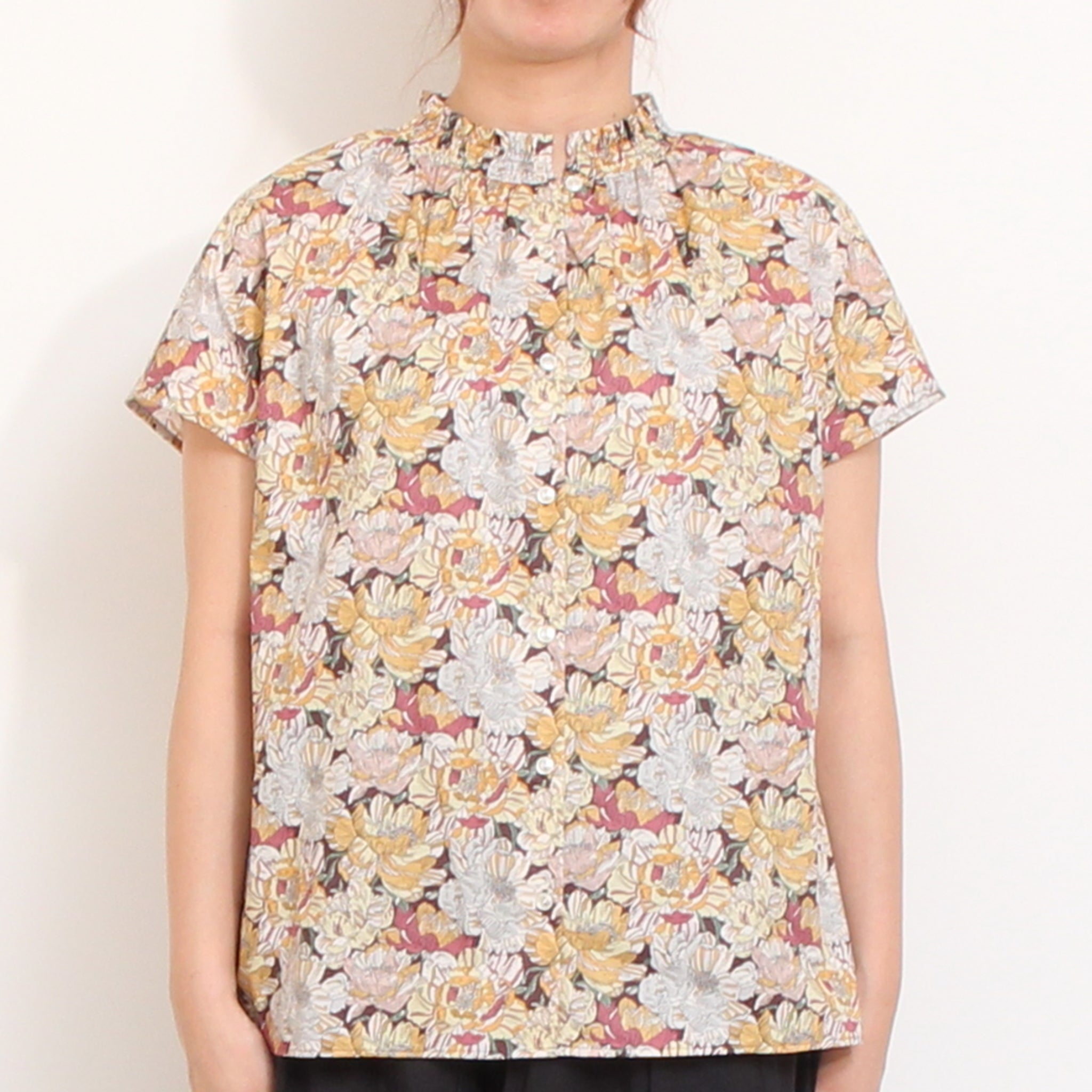 【期間限定15%OFF】【本店限定商品】LIBERTYシャーリングネックフレンチシャツ