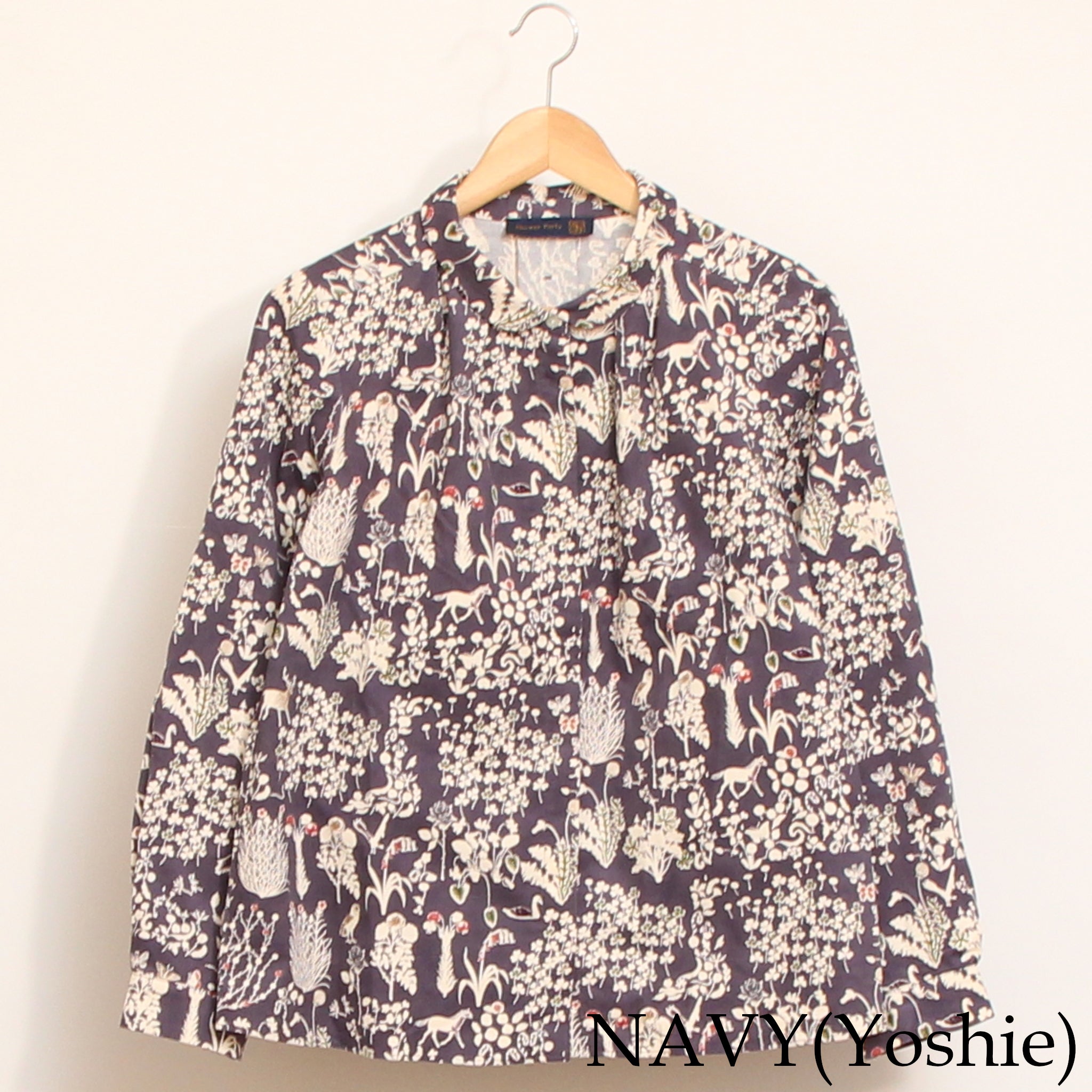 【NAVY・BLUEのみラスト1点ずつ】コーデュロイLIBERTY比翼タックシャツ(2511)