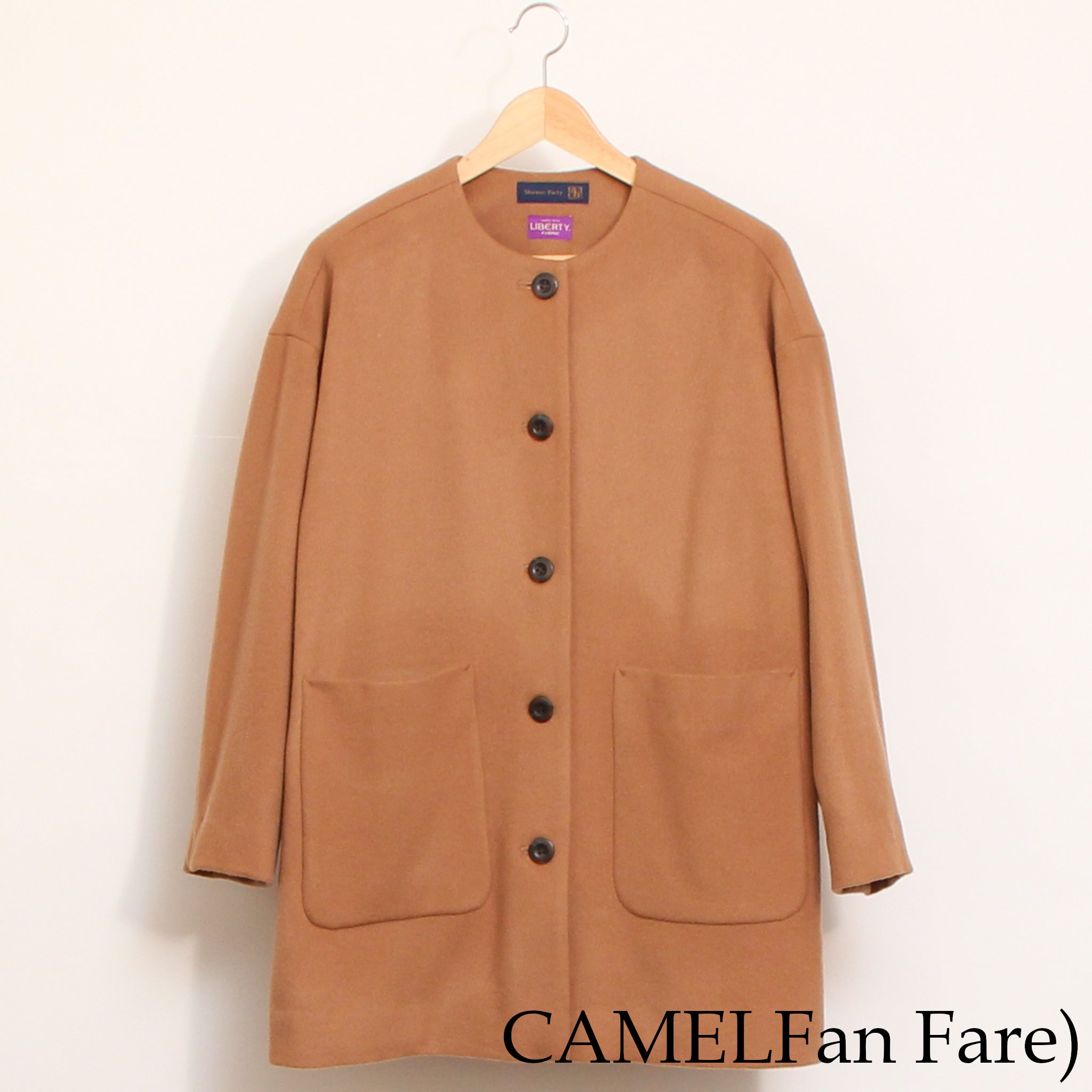 【再値下げ・30%OFF】【CAMEL・GREEN・BLACKのみ ラスト1点ずつ】裏リバティノーカラーコート(2510)