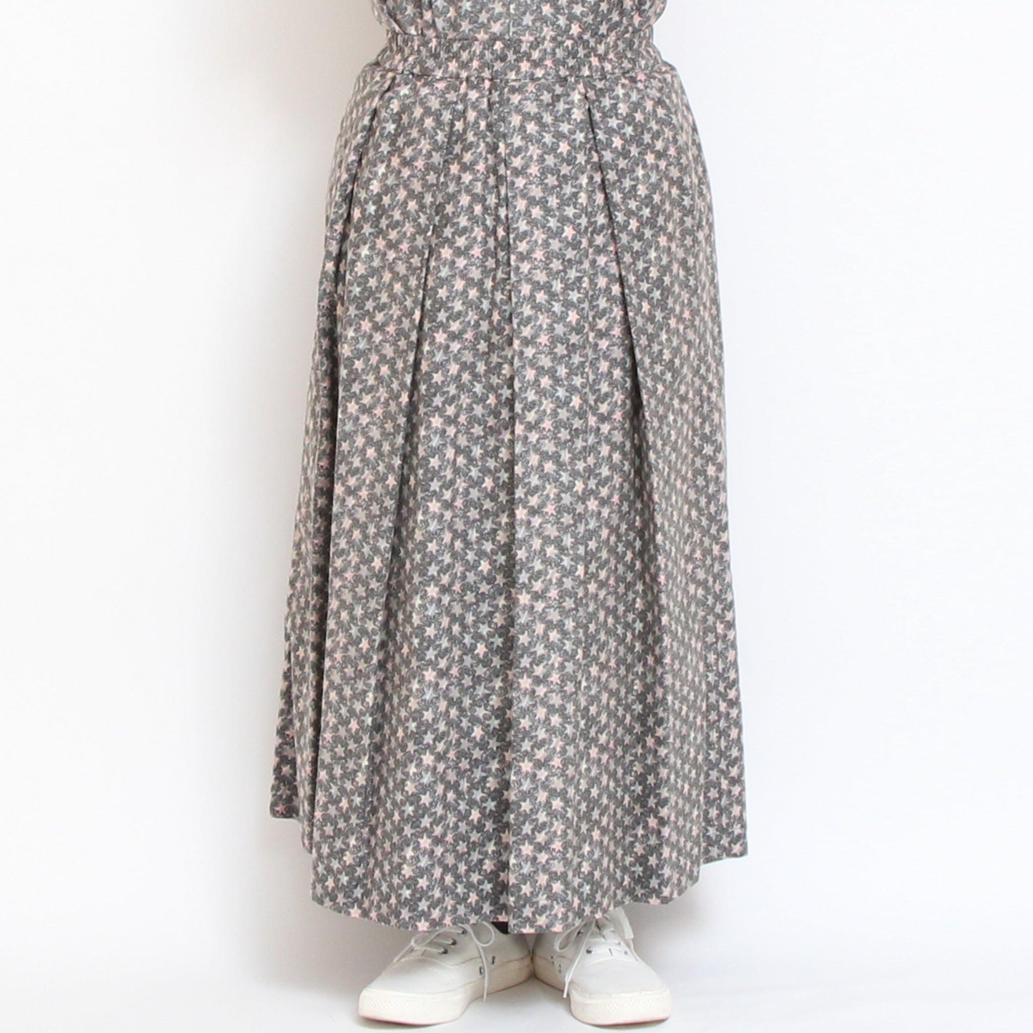 【NAVY・BLACKラスト1点】Cotton Flannelタックギャザースカート(2601)