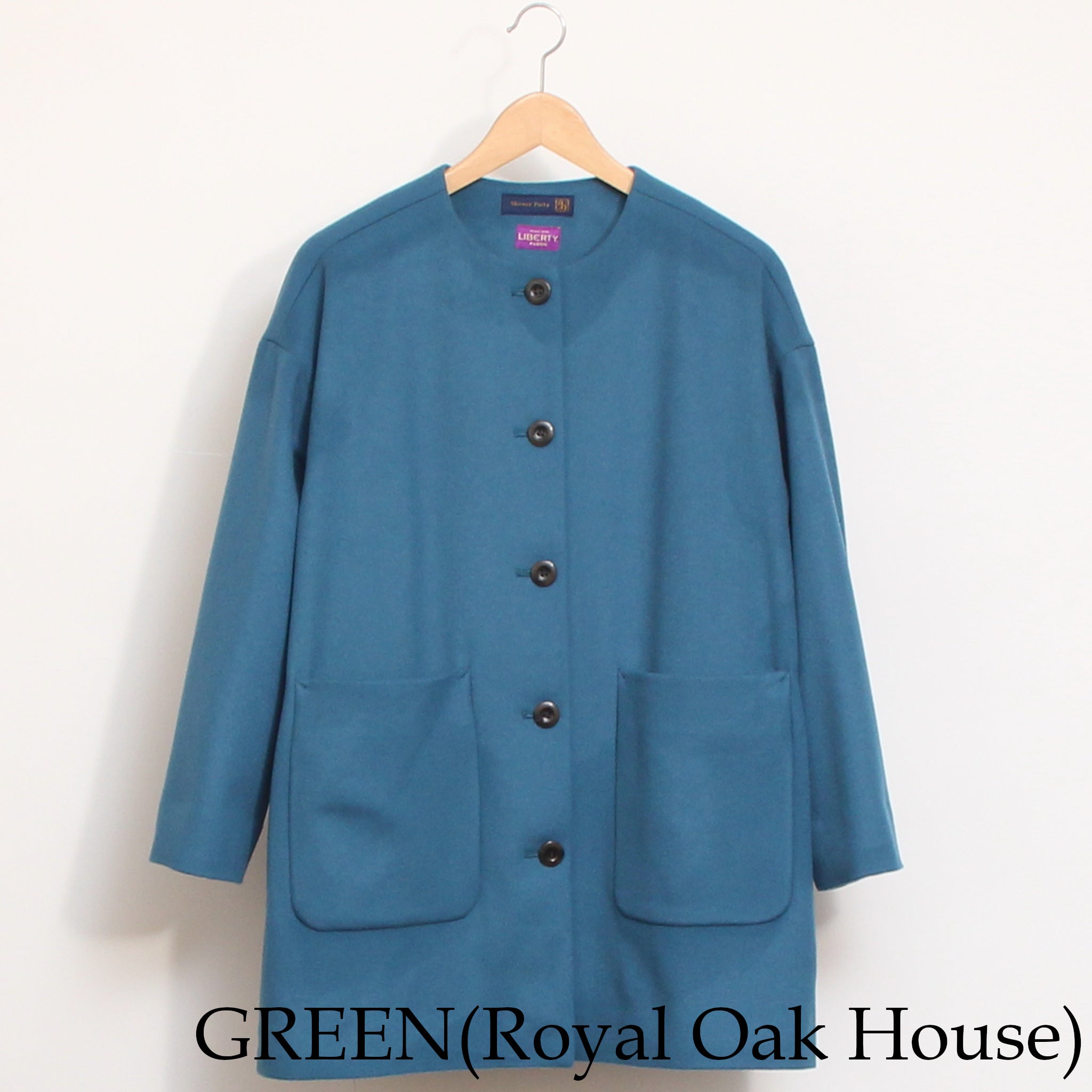 【再値下げ・30%OFF】【CAMEL・GREEN・BLACKのみ ラスト1点ずつ】裏リバティノーカラーコート(2510)