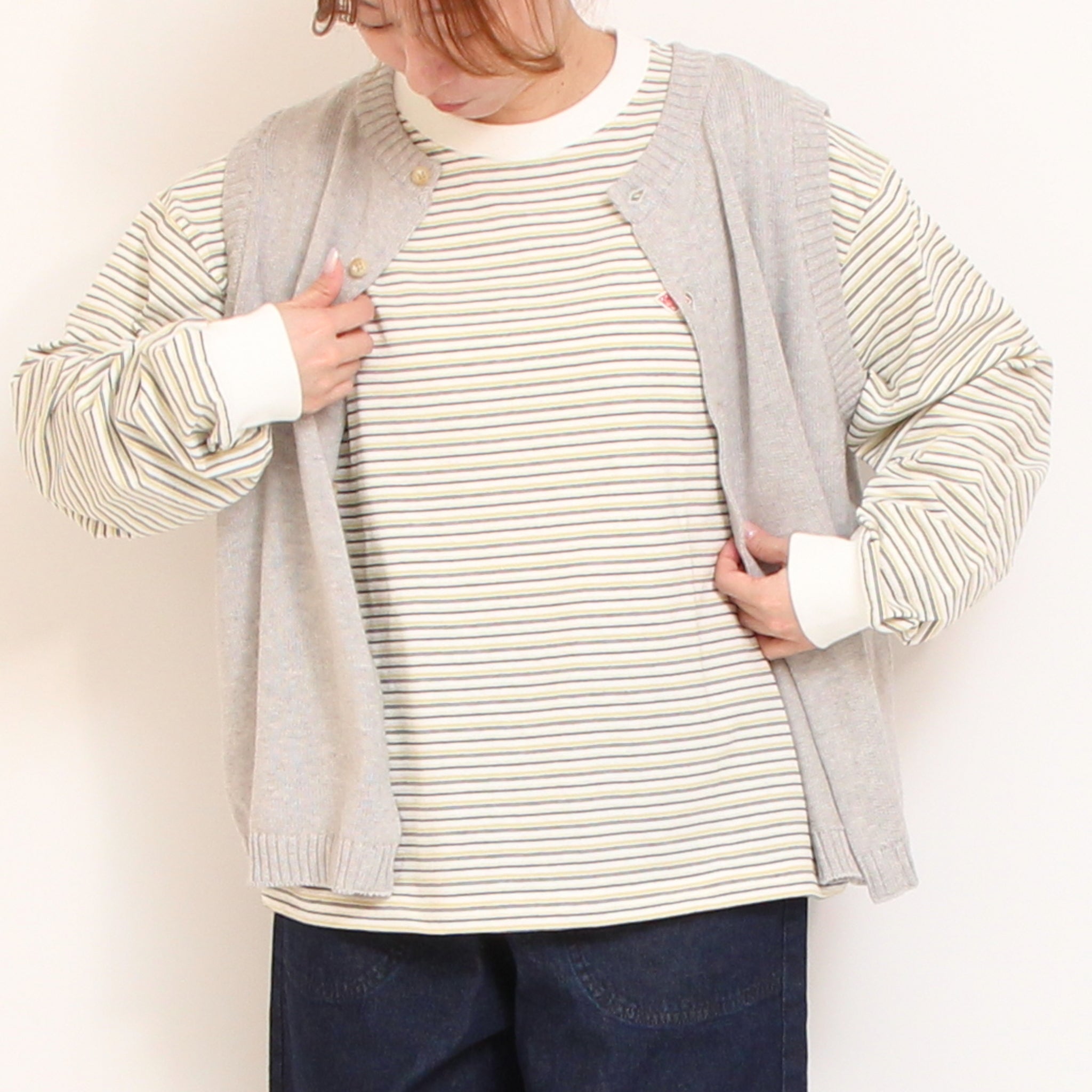 DANTON長袖Tシャツ(STRIPE)