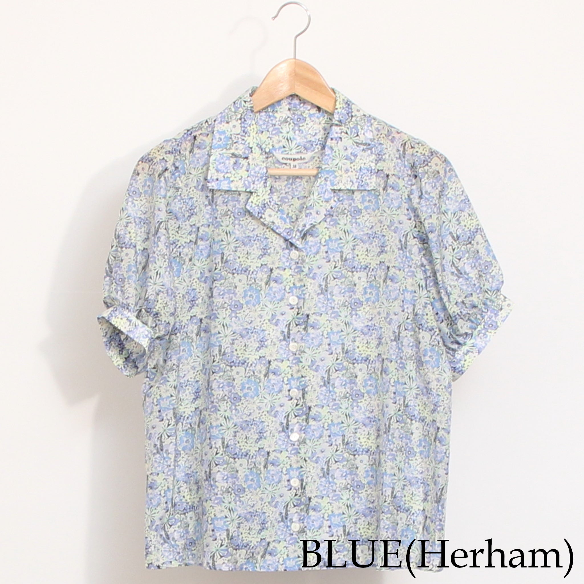 【期間限定15%OFF】綿シルクローン開襟シャツ73050