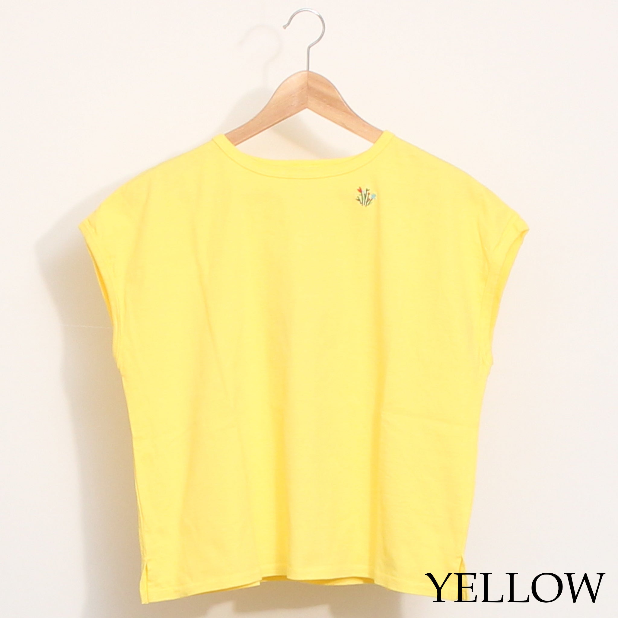 【20%OFF】to touchフラワー刺繍Tシャツ