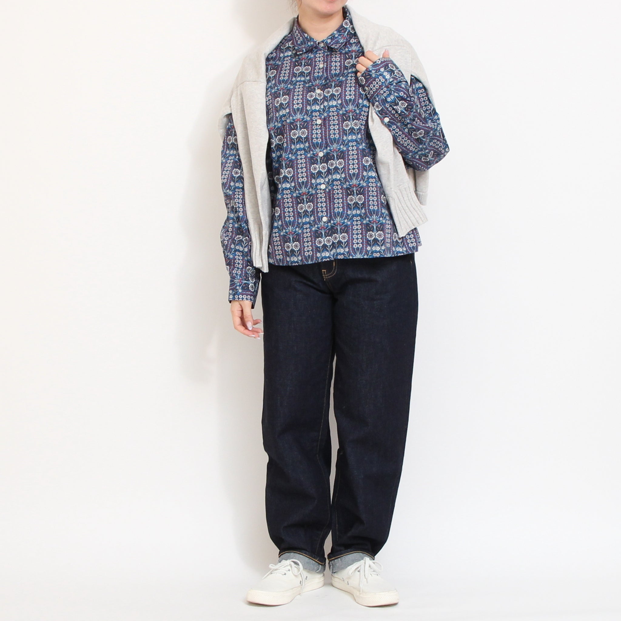 D.M.Gカーブラインデニムパンツ(ONE WASH)