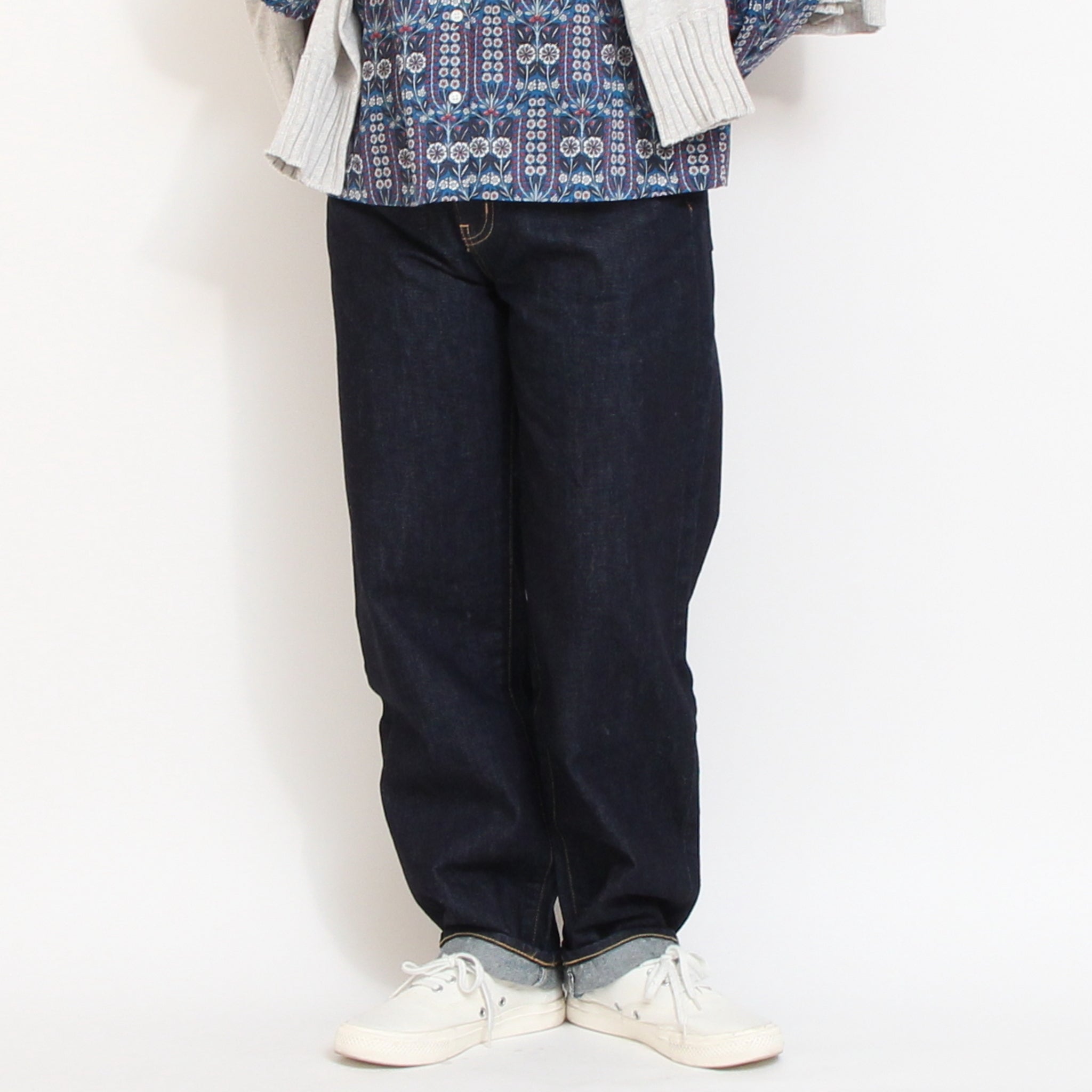 D.M.Gカーブラインデニムパンツ(ONE WASH)