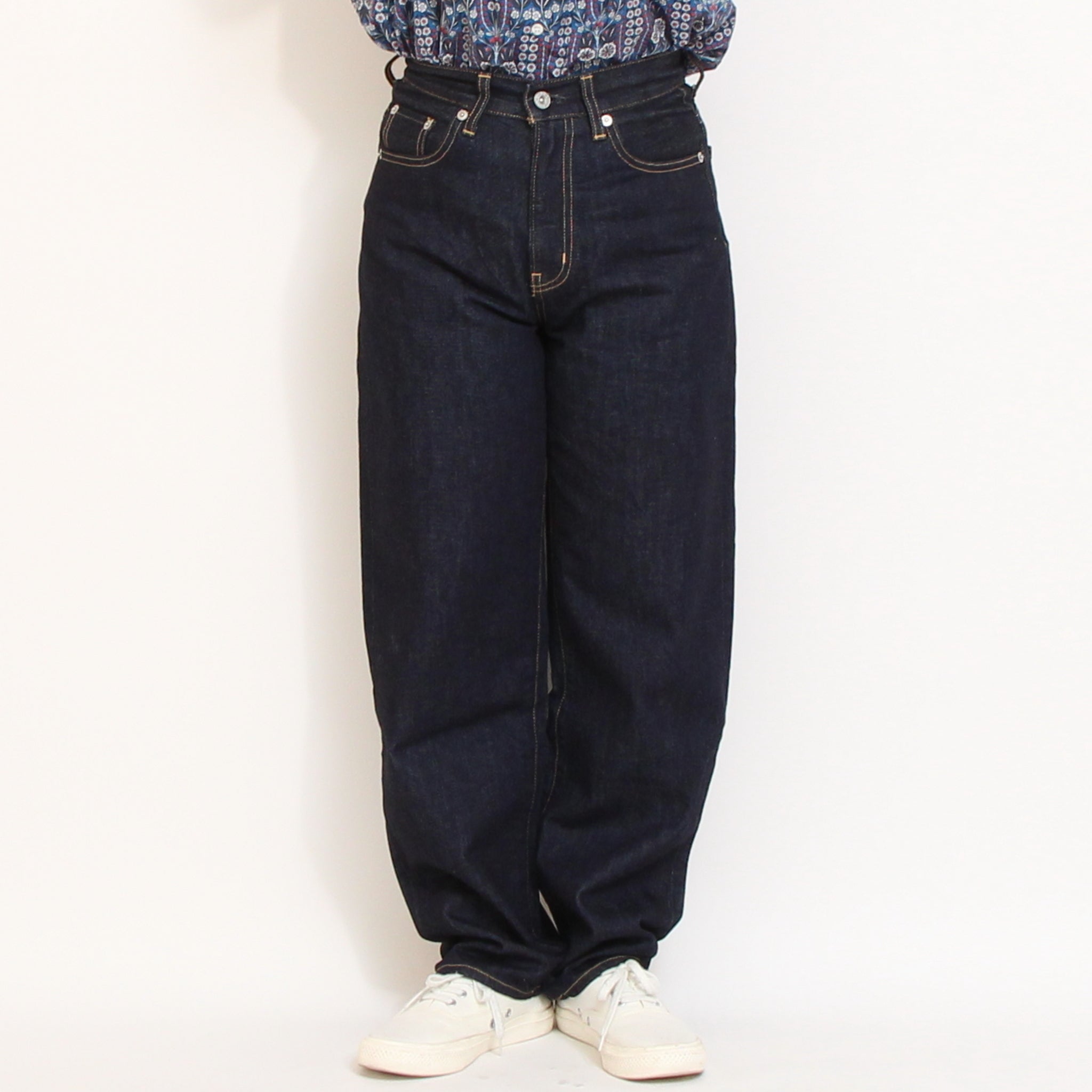 D.M.Gカーブラインデニムパンツ(ONE WASH)