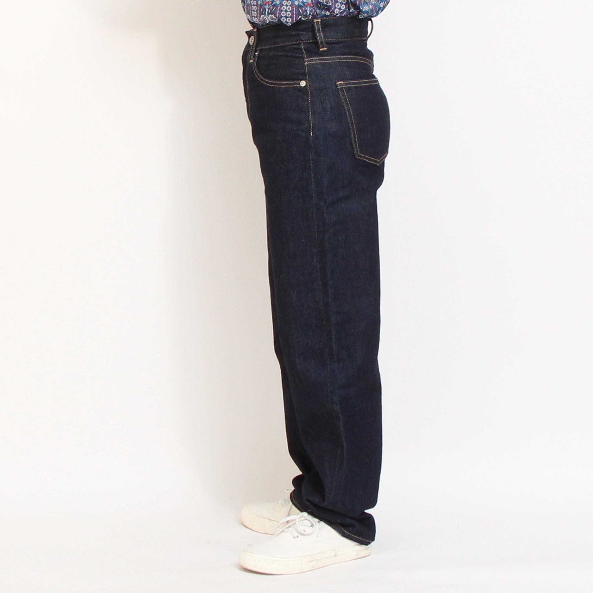D.M.Gカーブラインデニムパンツ(ONE WASH)