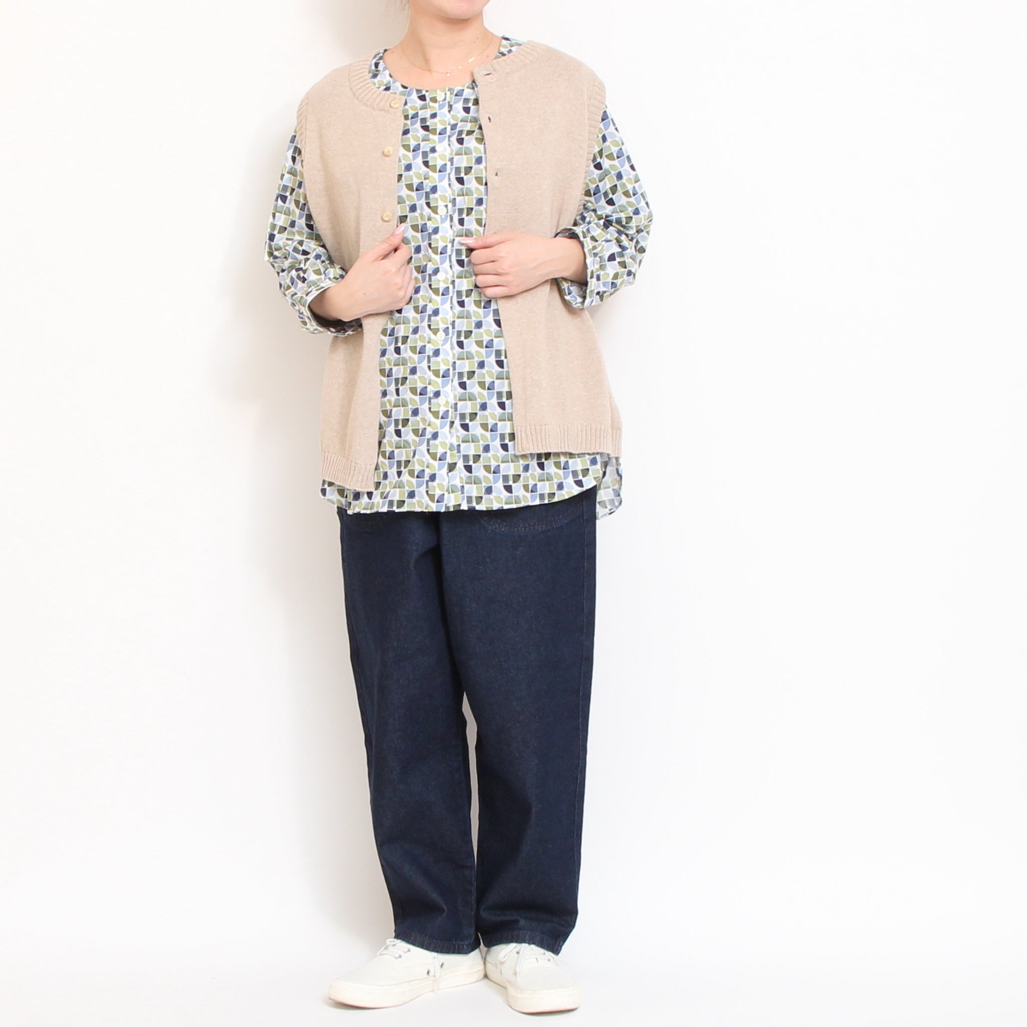 LIBERTYクルーネック前後差シャツ71012