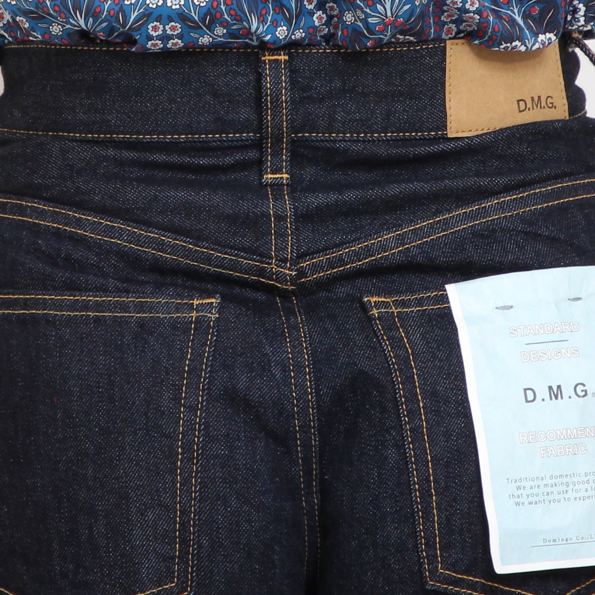 D.M.Gカーブラインデニムパンツ(ONE WASH)