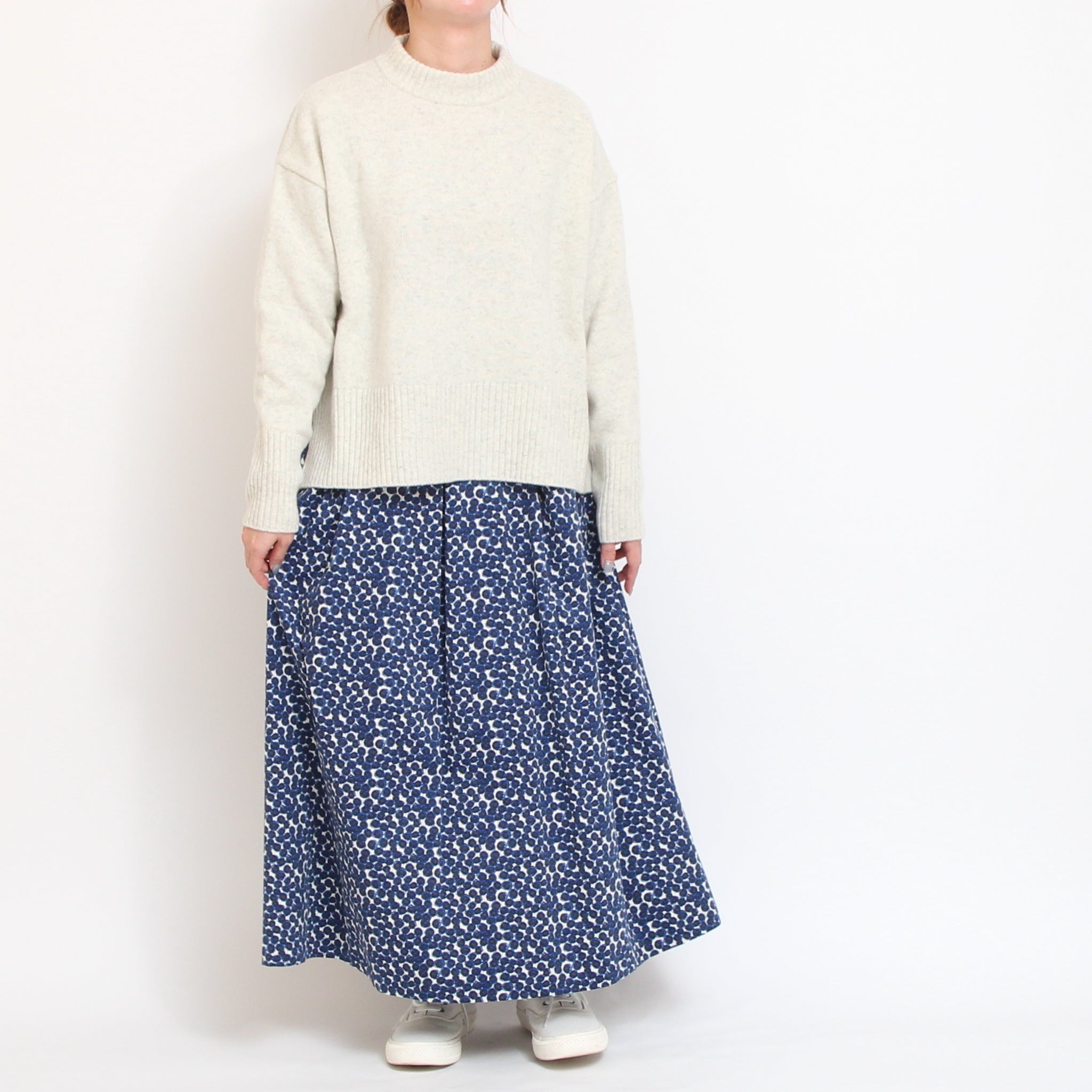 【NAVYラスト1点】 コーデュロイLIBERTYサイド釦スカート84cm(2511)