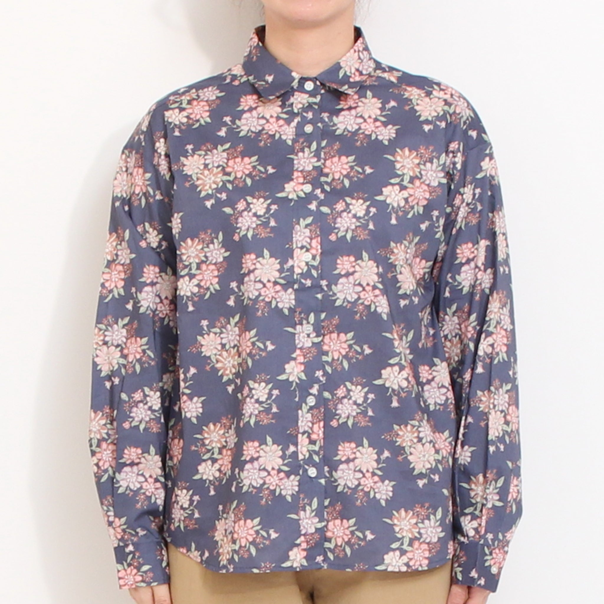 【20%OFF】【BLUE・SAXラスト1点ずつ】LIBERTYワイドレギュラーシャツ