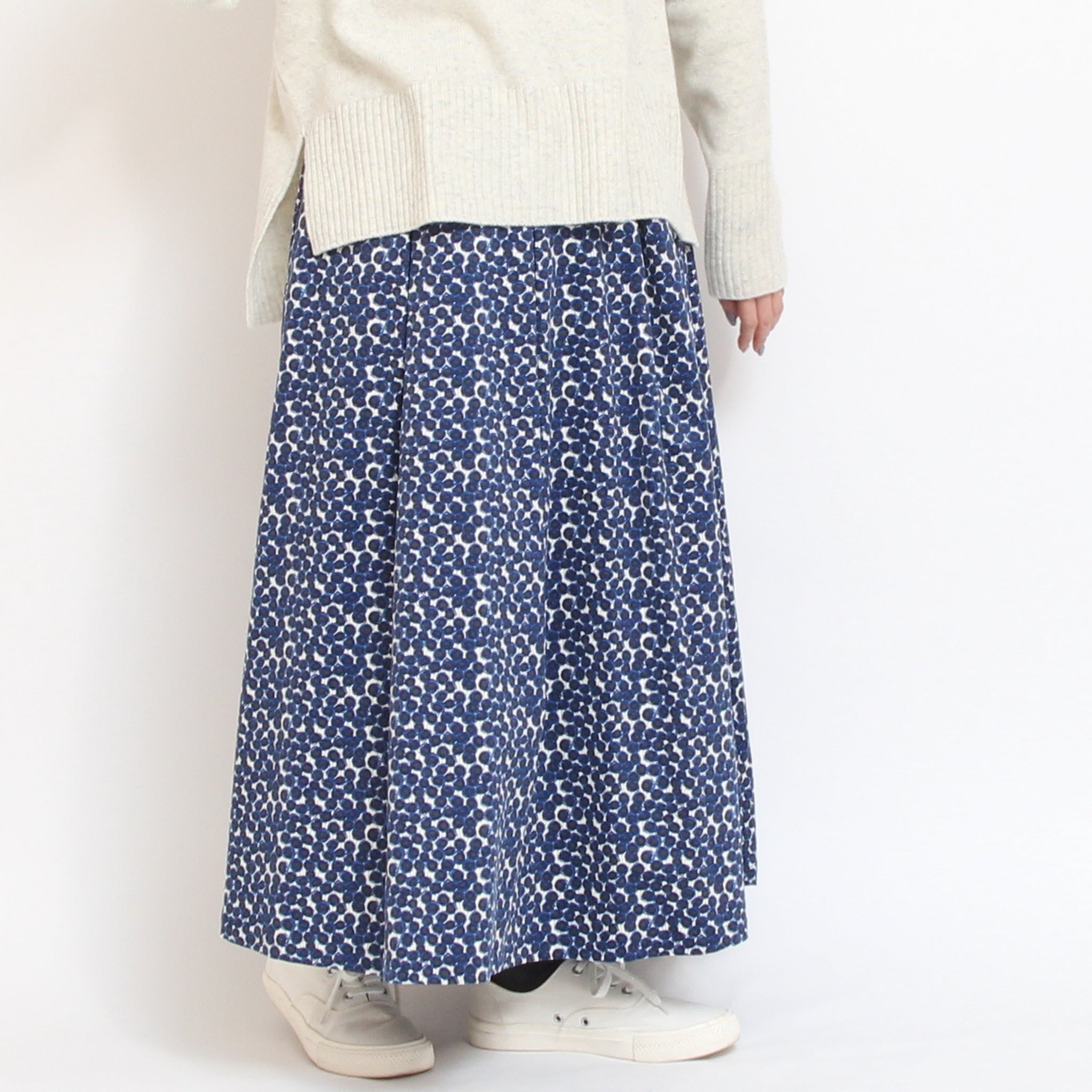 【NAVYラスト1点】 コーデュロイLIBERTYサイド釦スカート84cm(2511)