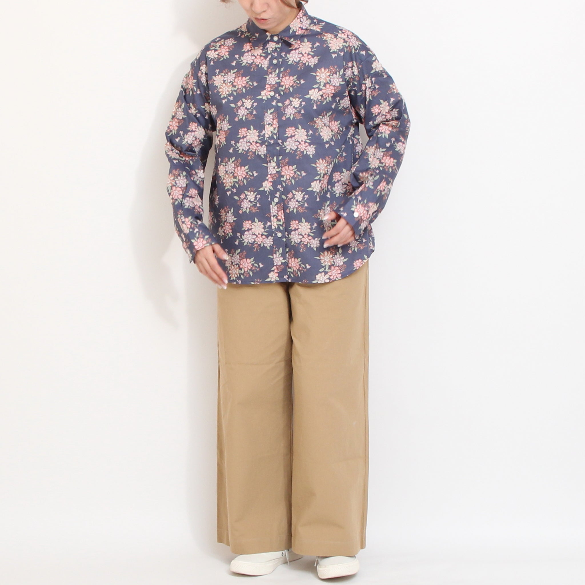 【20%OFF】【BLUE・SAXラスト1点ずつ】LIBERTYワイドレギュラーシャツ