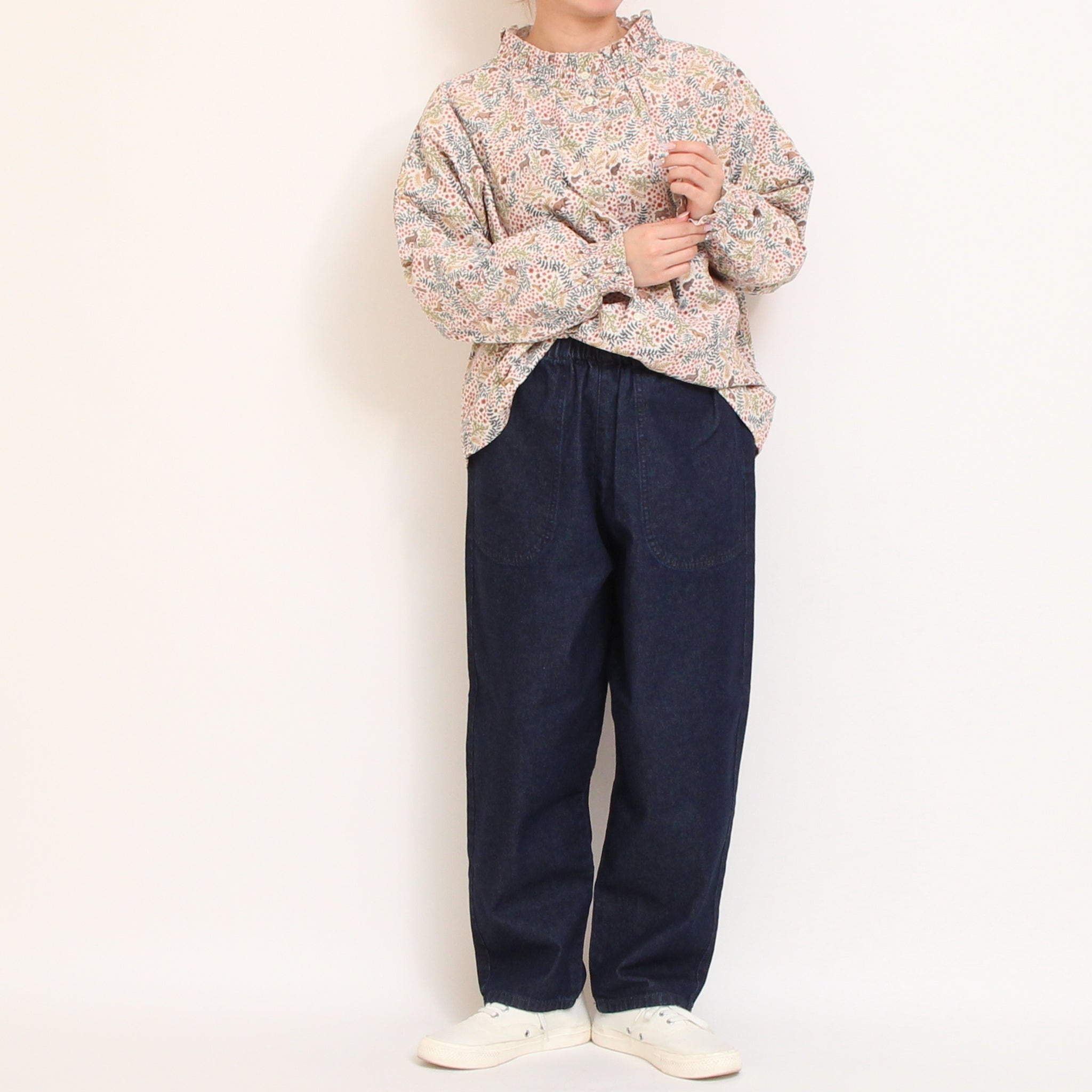 【IVORYラスト1点】コーデュロイLIBERTY2WAYシャーリングブラウス2512