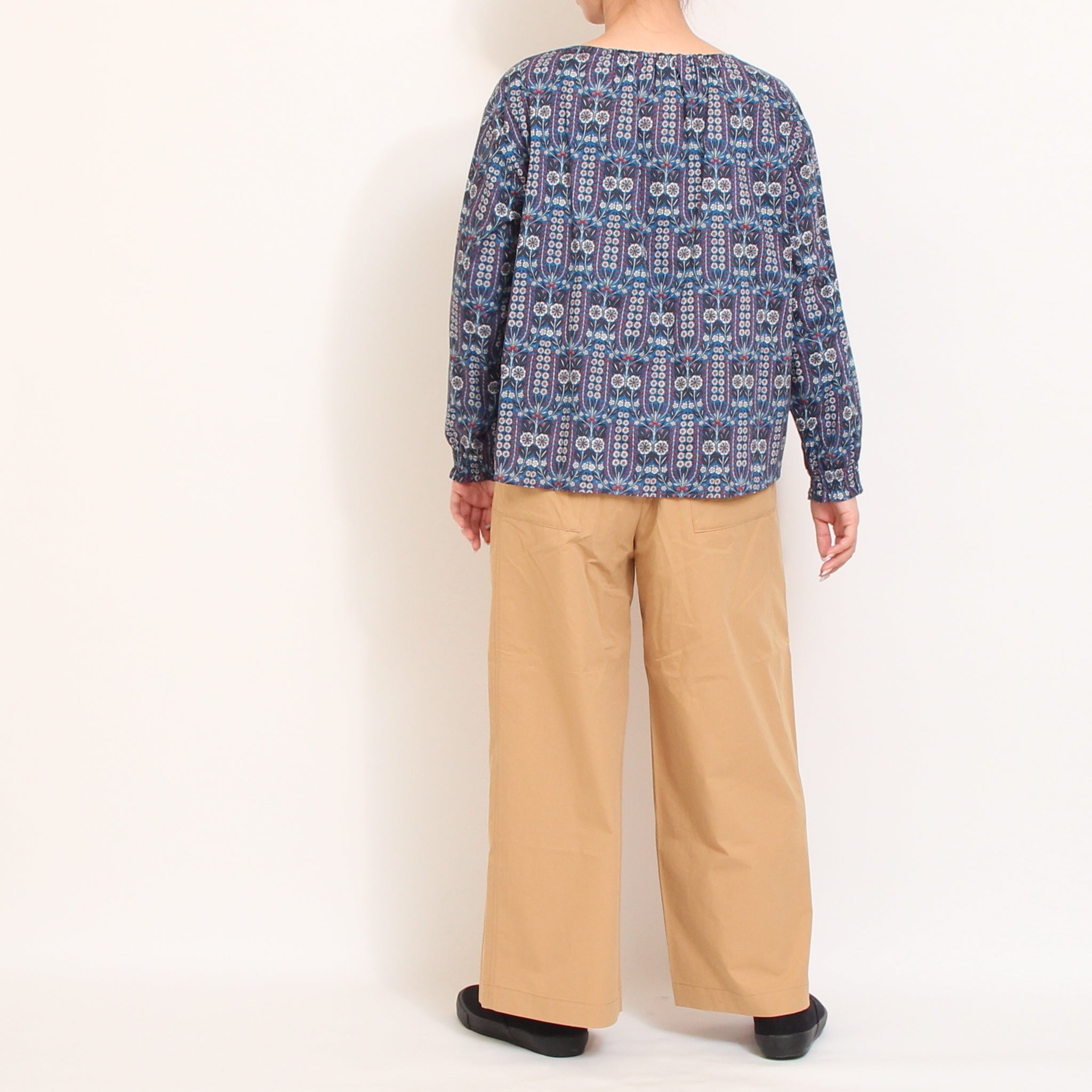 【20%OFF】【NAVYのみ ラスト1点】【本店限定商品】LIBERTYボートネックシャーリングプルオーバー