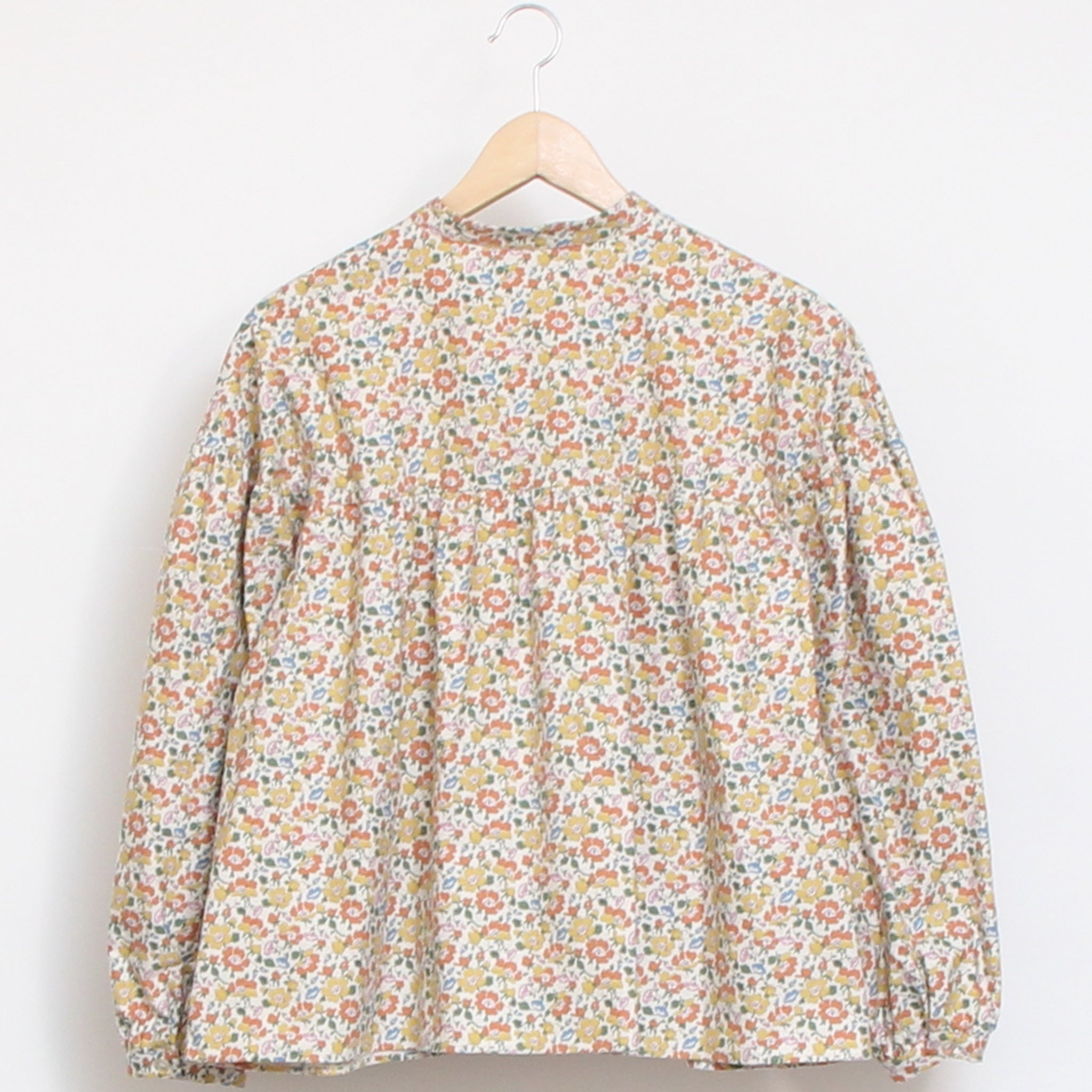 【NAVYラスト1点】Cotton Flannel切替ギャザーシャツ(2601)