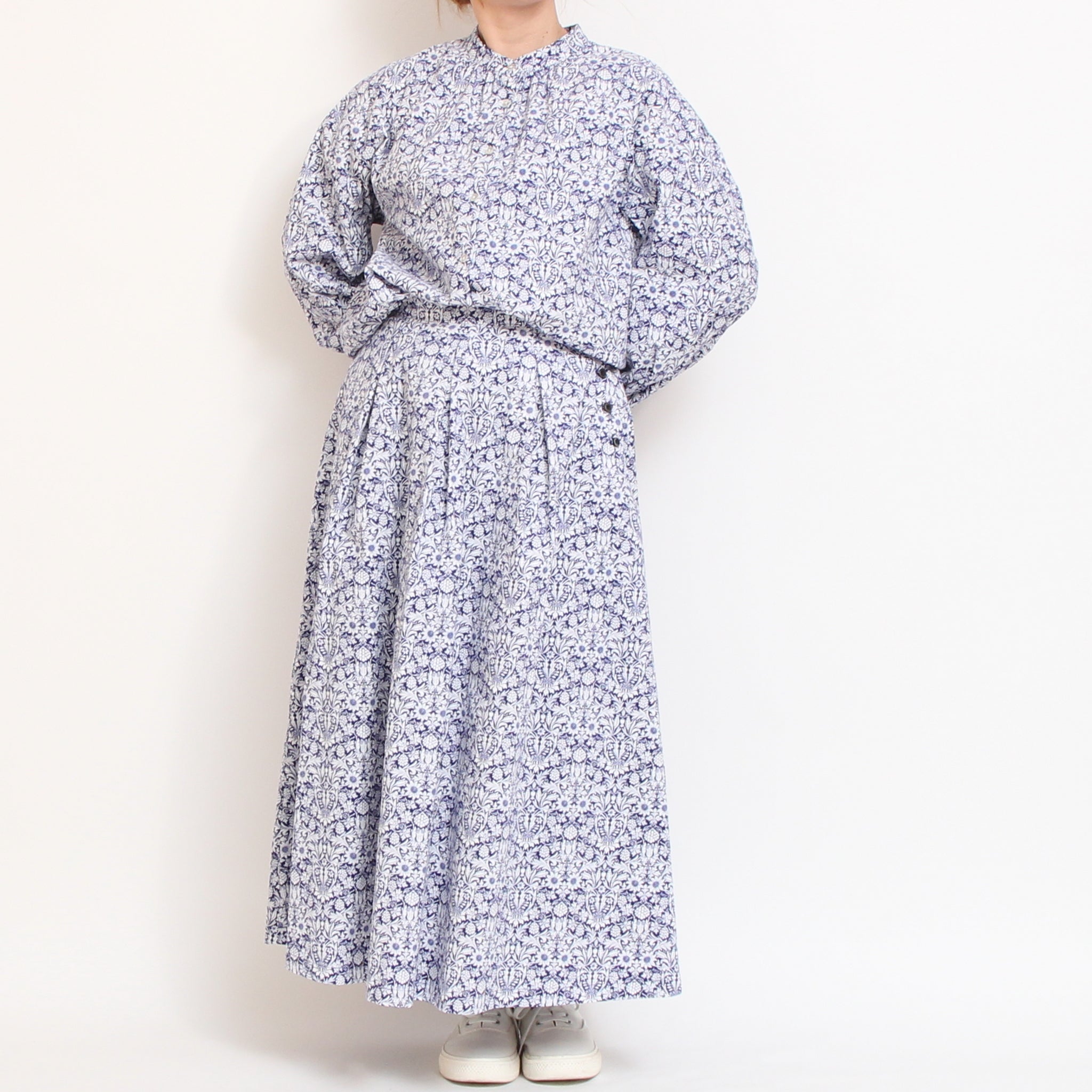 【NAVYラスト1点】 コーデュロイLIBERTYサイド釦スカート84cm(2511)