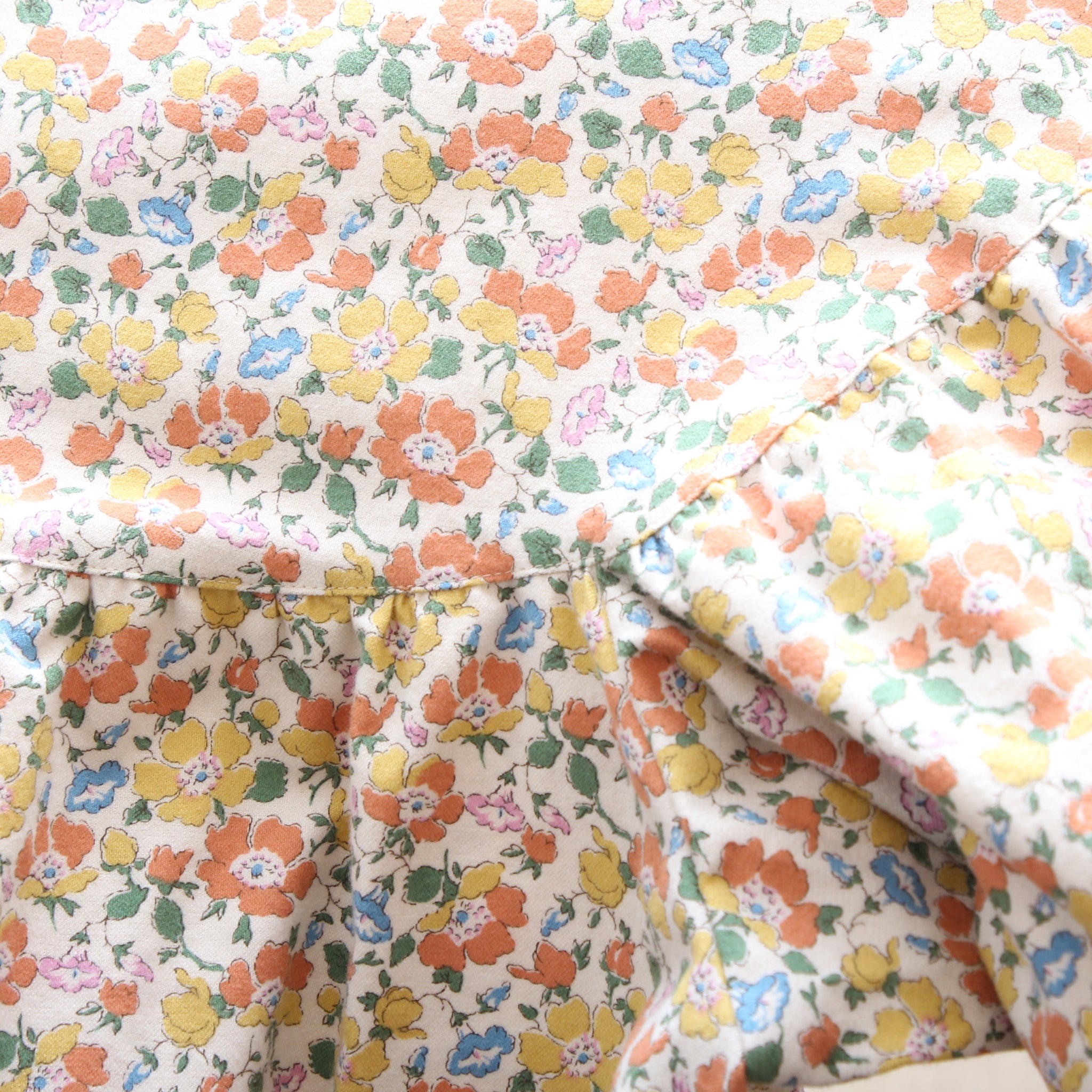 【NAVYラスト1点】Cotton Flannel切替ギャザーシャツ(2601)