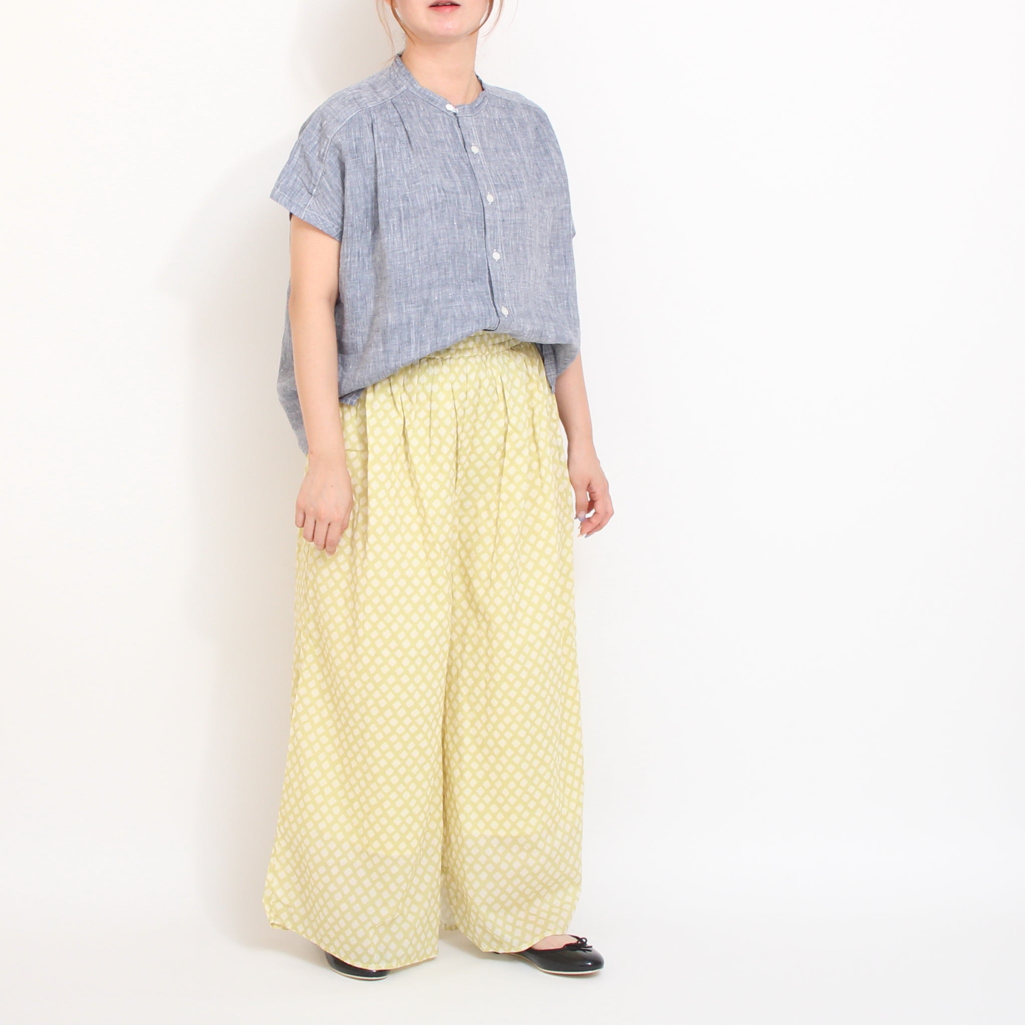 【15%OFF】to touchフレンチリネンスタンドシャツ26