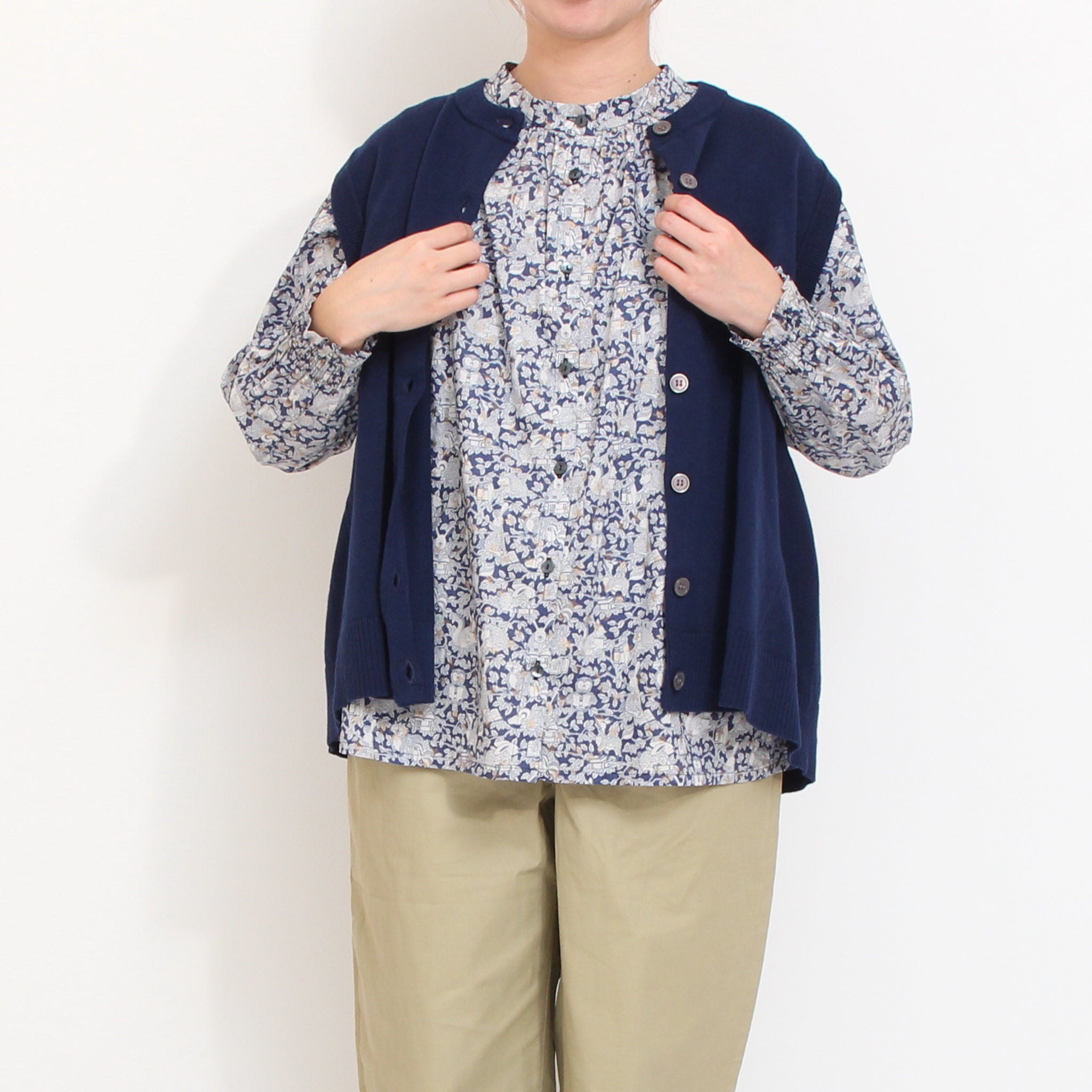 【本店限定商品】sosotto LIBERTY2WAYスタンドブラウス