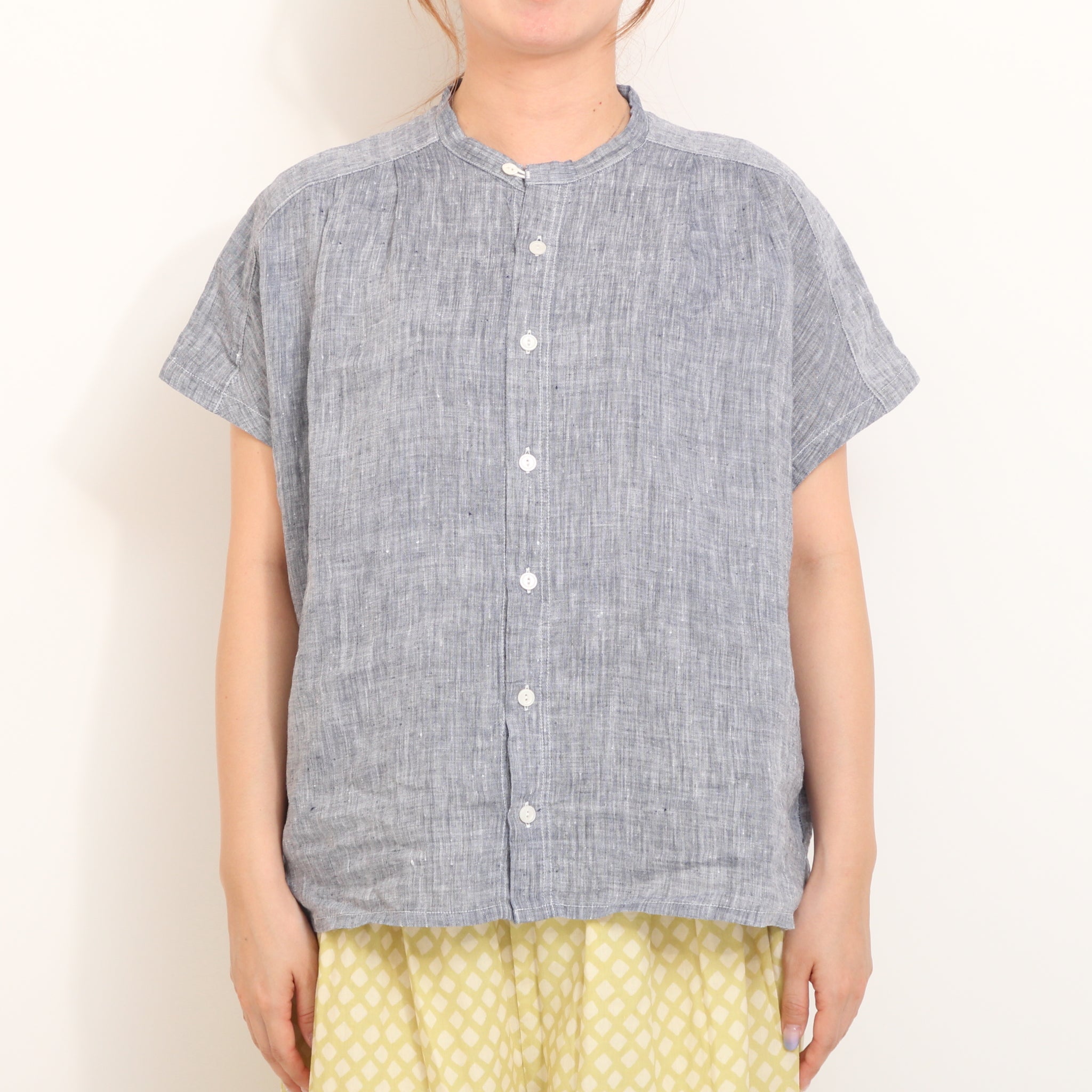 【15%OFF】to touchフレンチリネンスタンドシャツ26