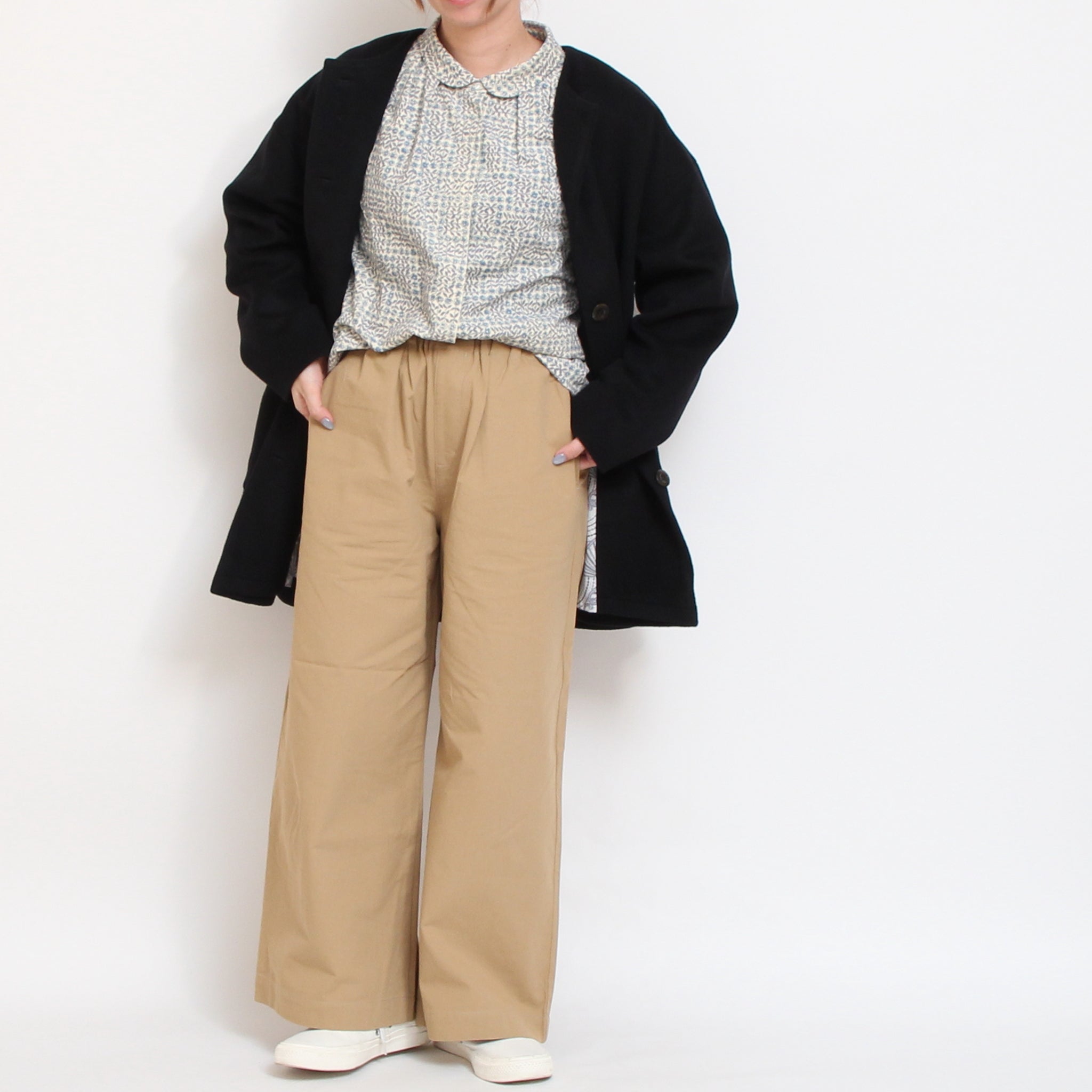 【NAVY・BLUEのみラスト1点ずつ】コーデュロイLIBERTY比翼タックシャツ(2511)