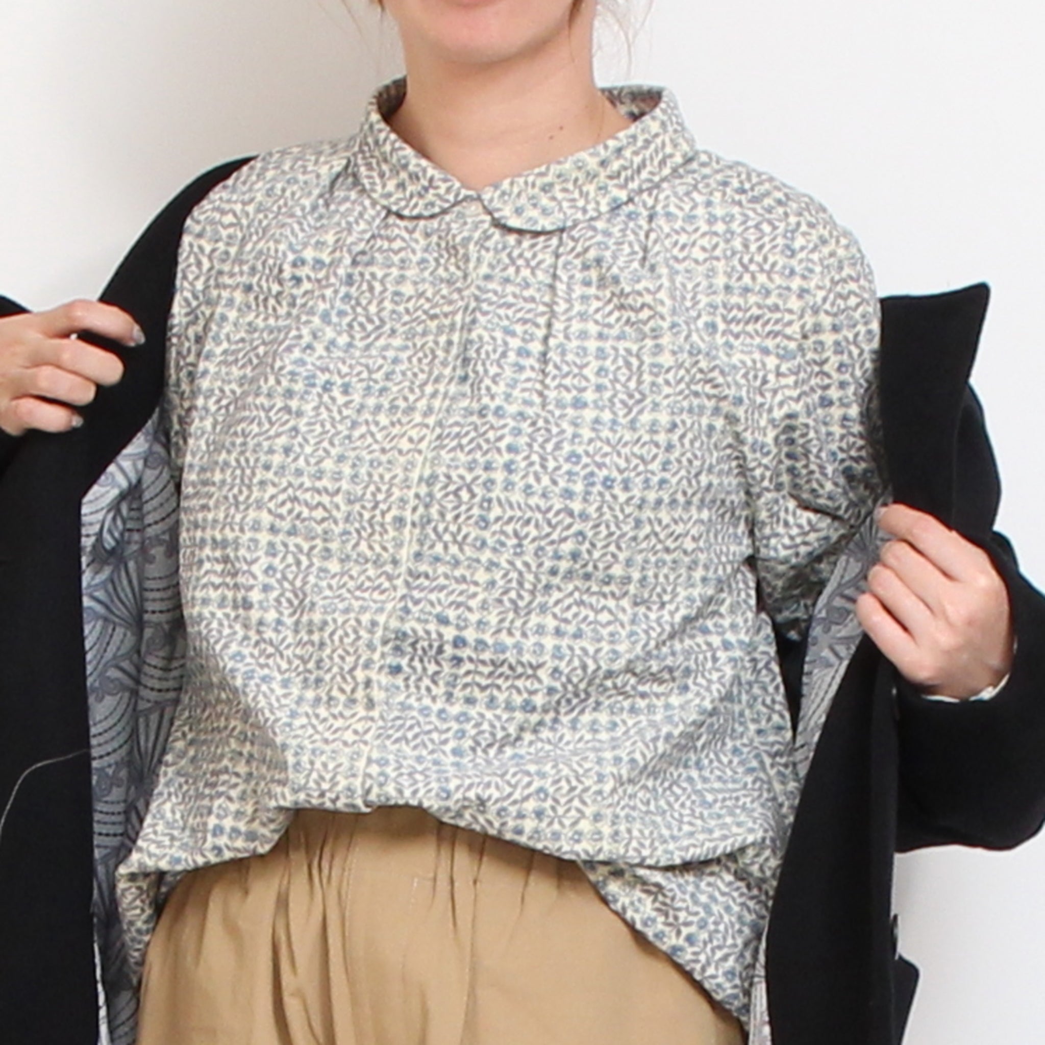 コーデュロイLIBERTY比翼タックシャツ(2511)