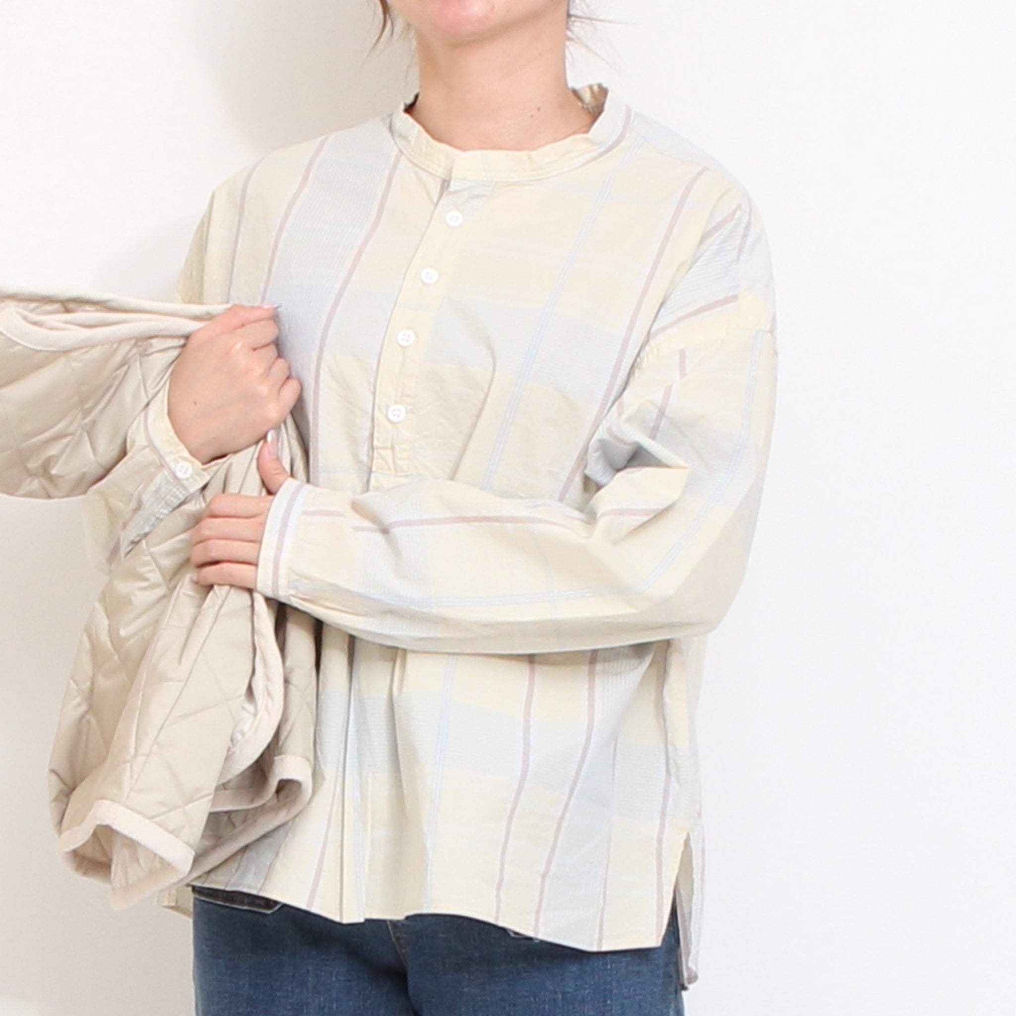 【20%OFF】【BLUE残り僅か】D.M.Gプルオーバーシャツ16861X