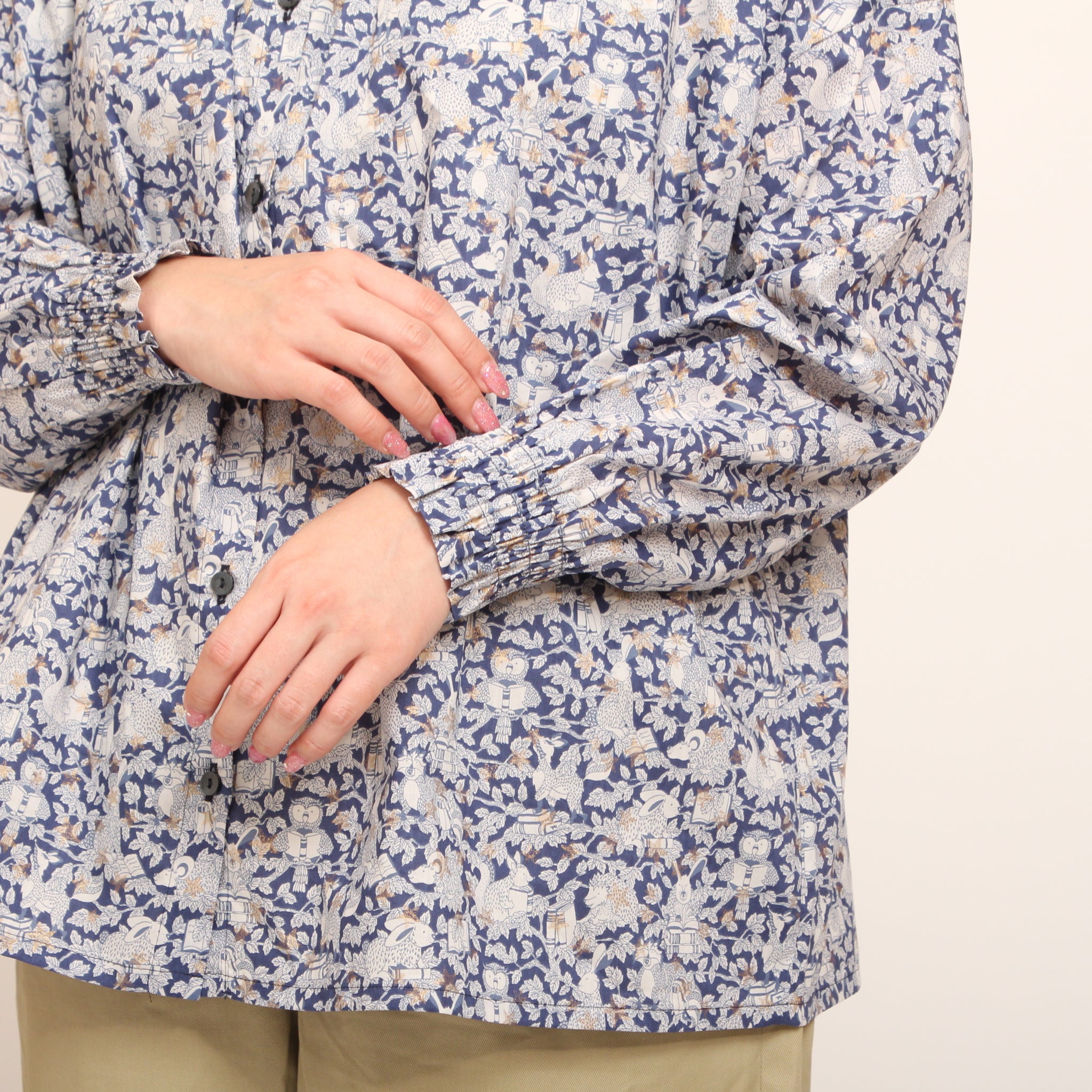 【本店限定商品】sosotto LIBERTY2WAYスタンドブラウス