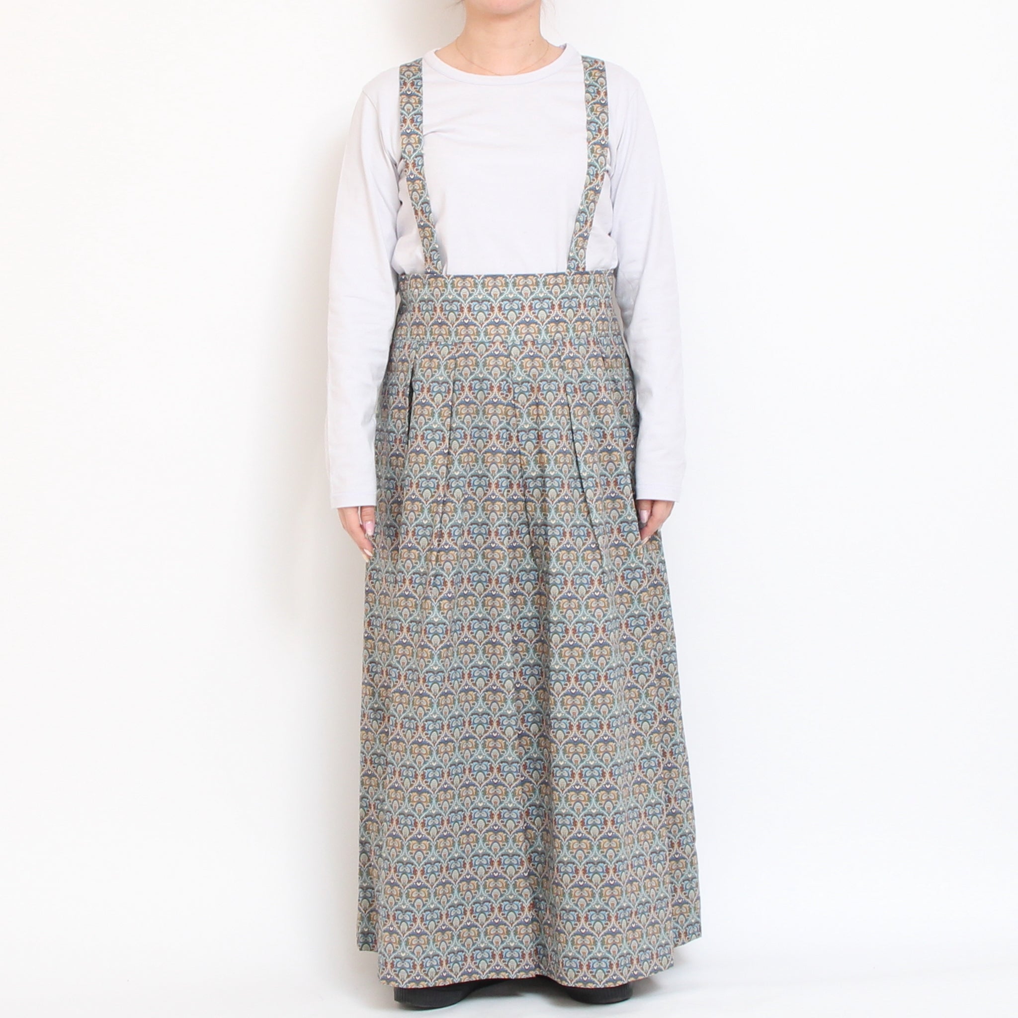 【BLUEのみ ラスト1点】【本店限定商品】LIBERTYサスペンダースカート