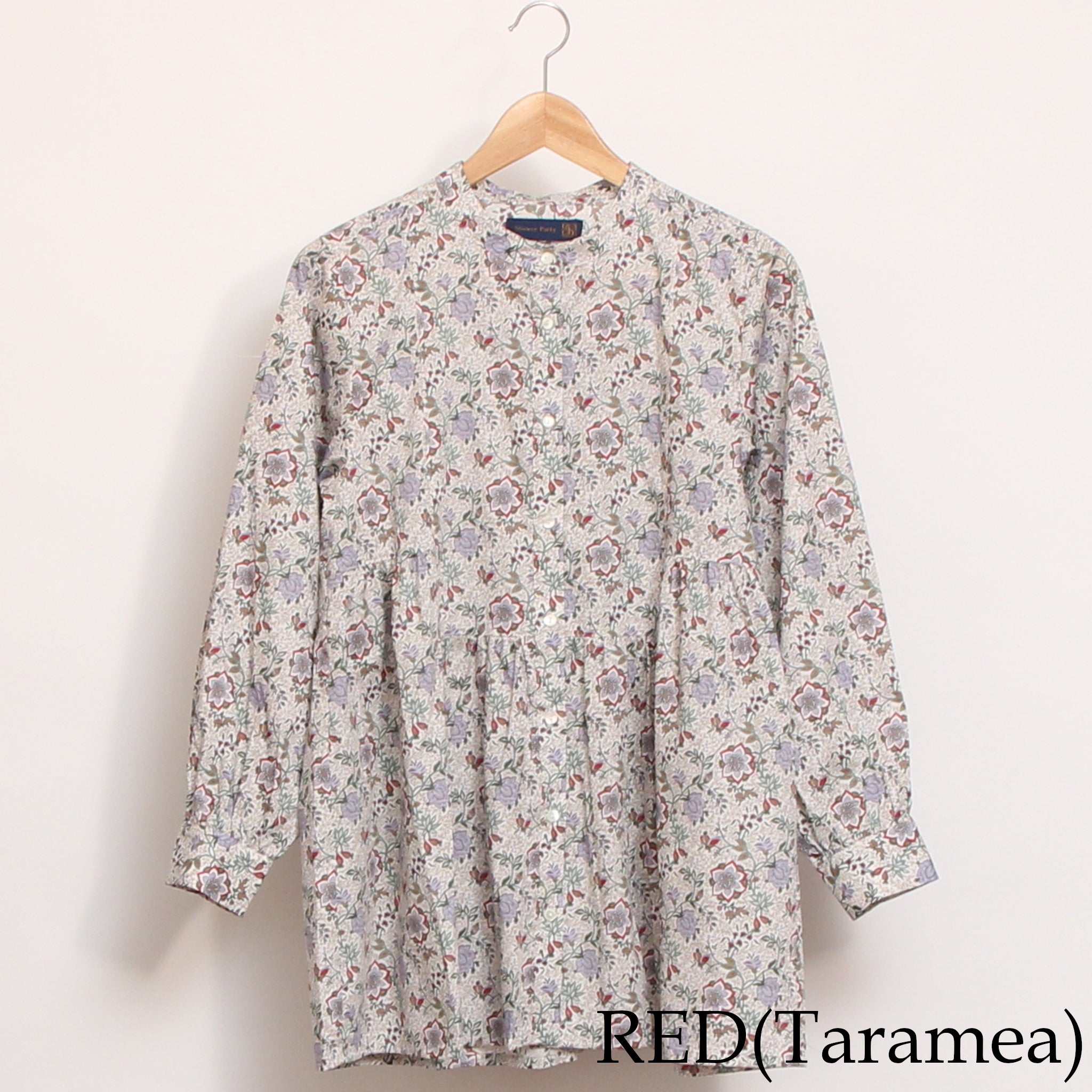 【RED・GREENラスト1点ずつ】【本店限定商品】リバティ切替ギャザーチュニック2601