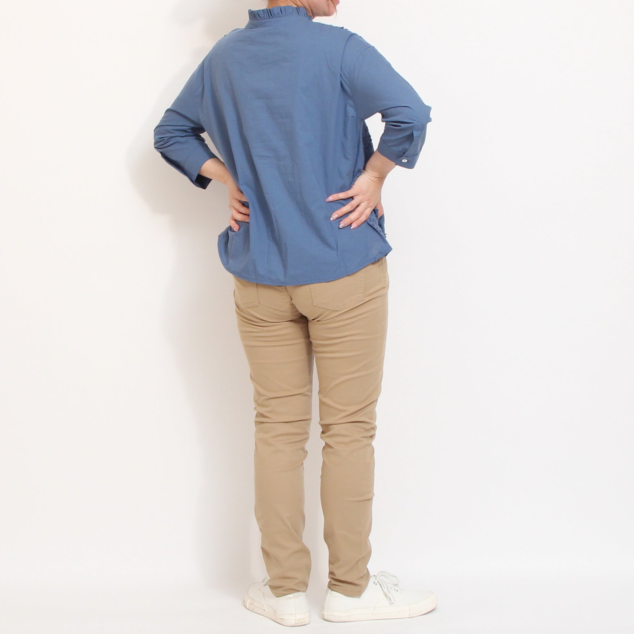 INDIMARKリリーステーパードパンツ(GRAY-BEIGE)
