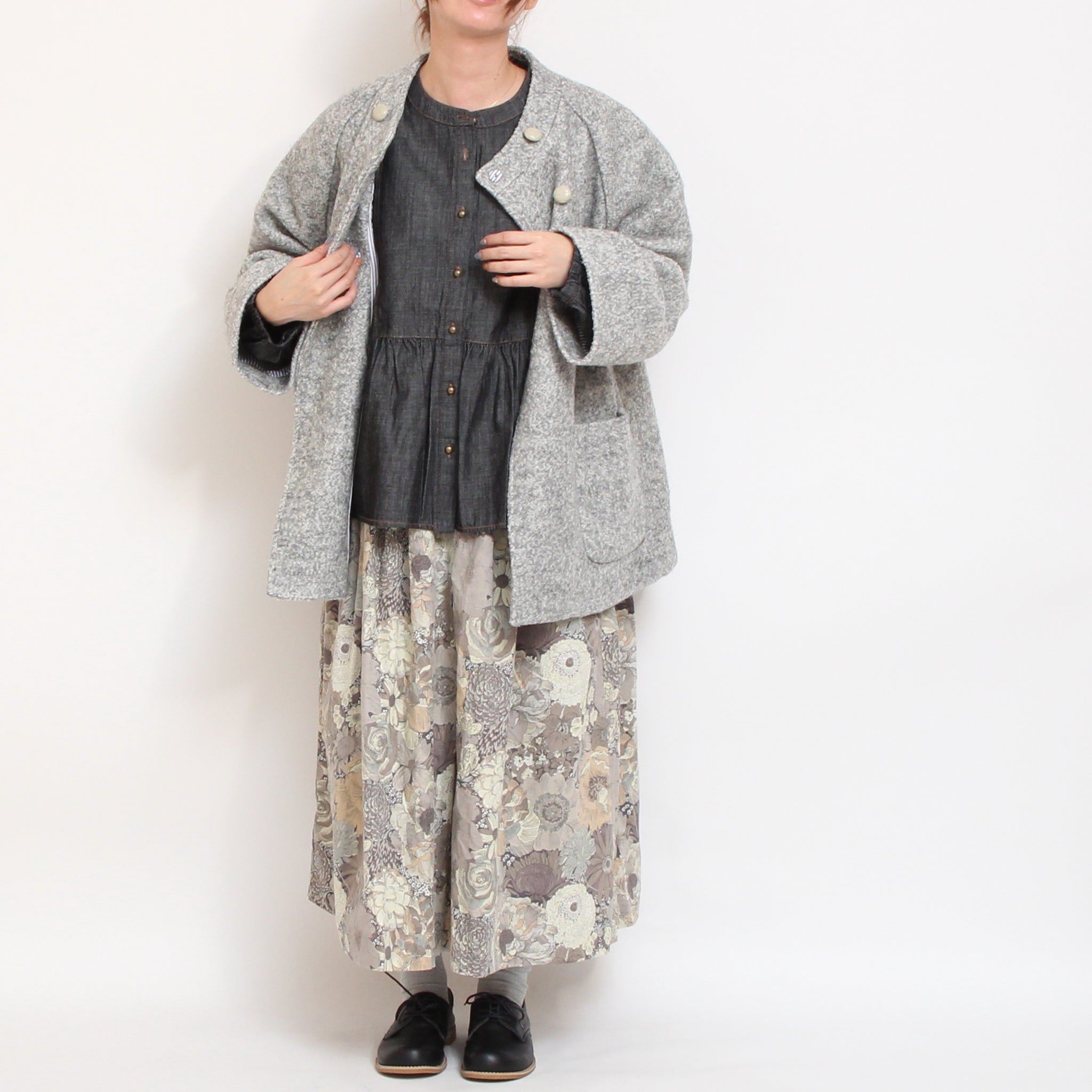 sosottoデニム切替ブラウス