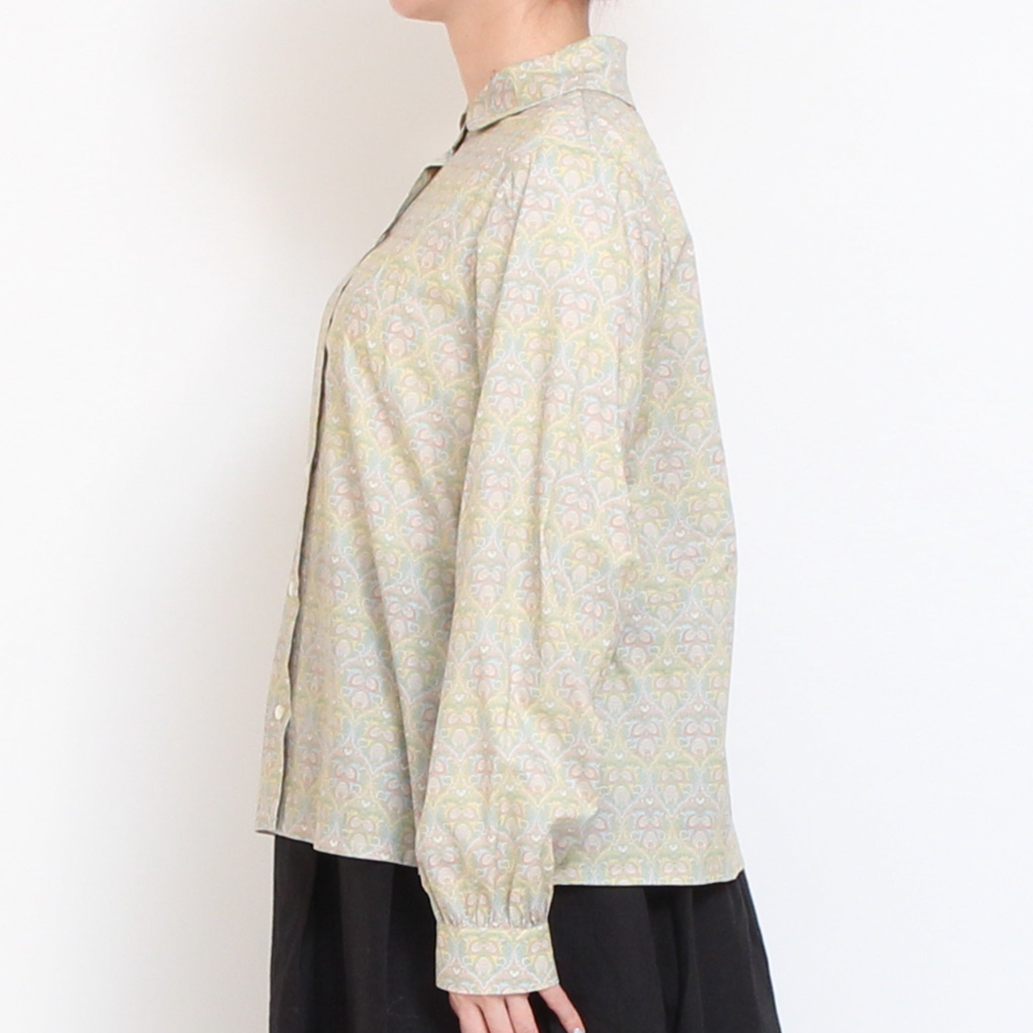 【YELLOWのみ ラスト1点】【本店限定商品】LIBERTYラウンドカラーショートシャツ