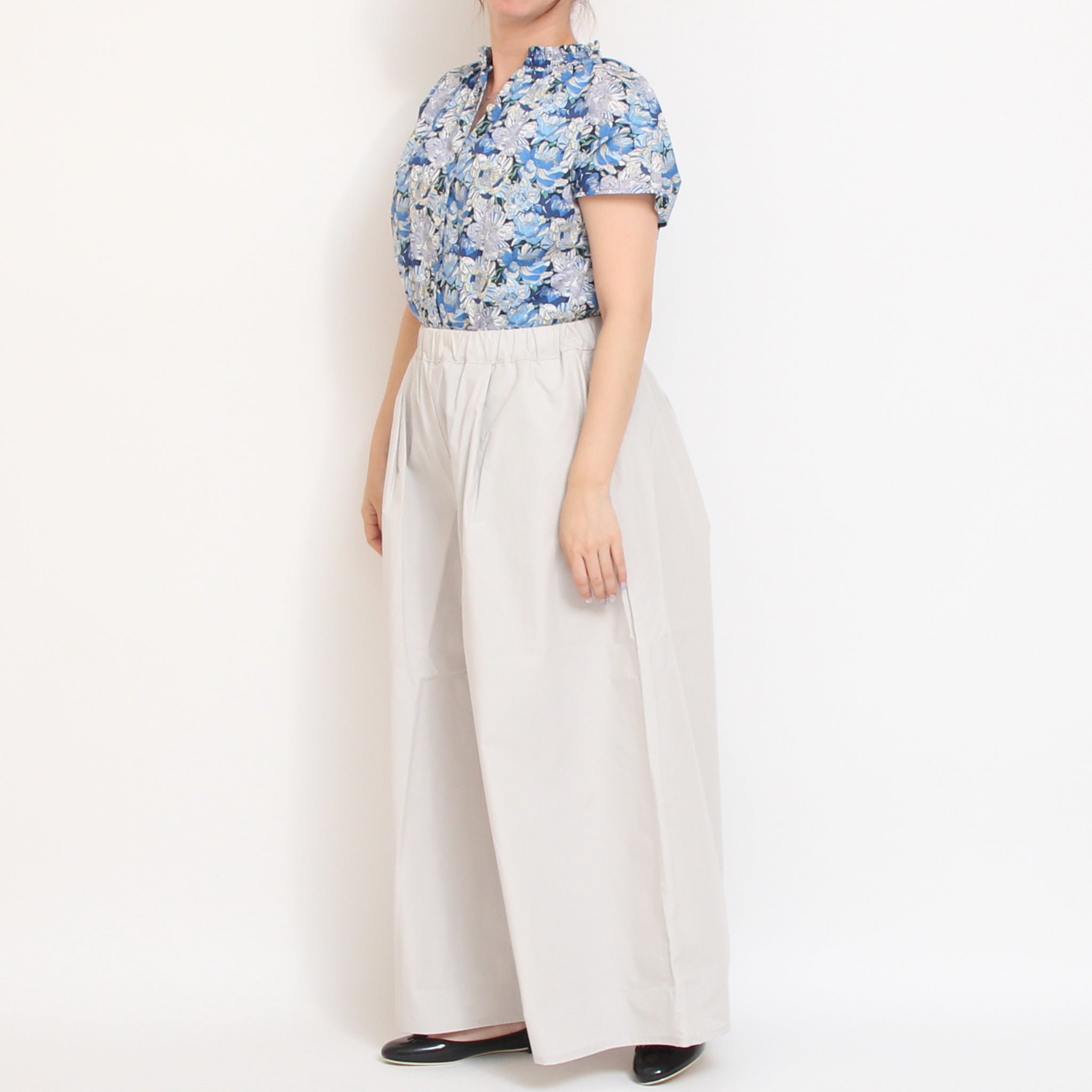 【期間限定15%OFF】【本店限定商品】LIBERTYシャーリングネックフレンチシャツ