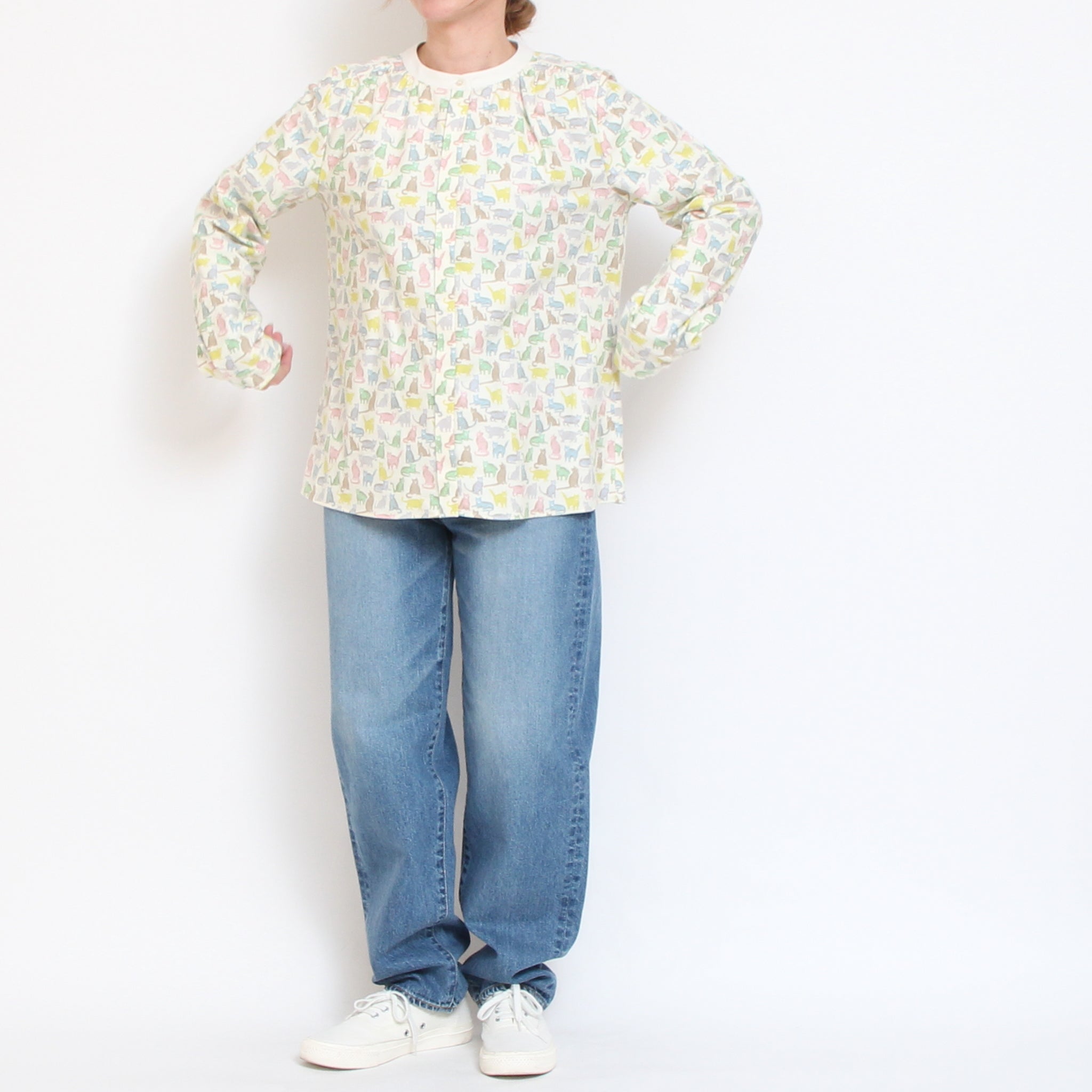 D.M.Gカーブラインデニムパンツ(USED)