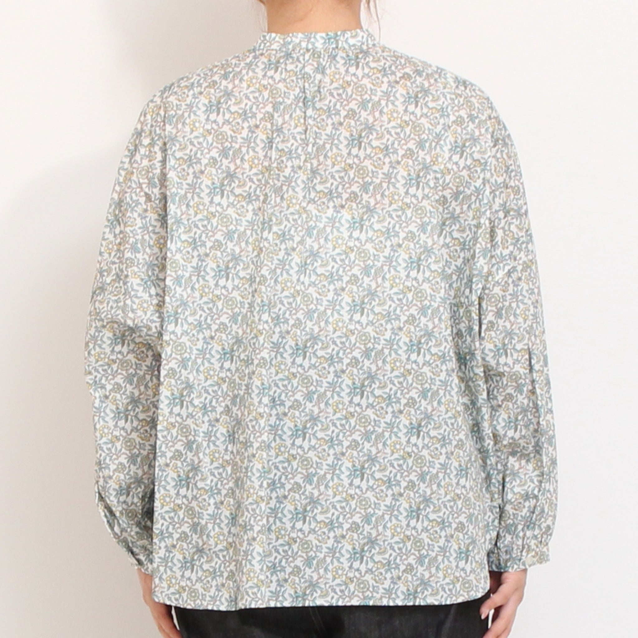 【20%OFF】【BLUE・GREENラスト1点ずつ】リバティ5分袖ドルマンシャツ(2604)