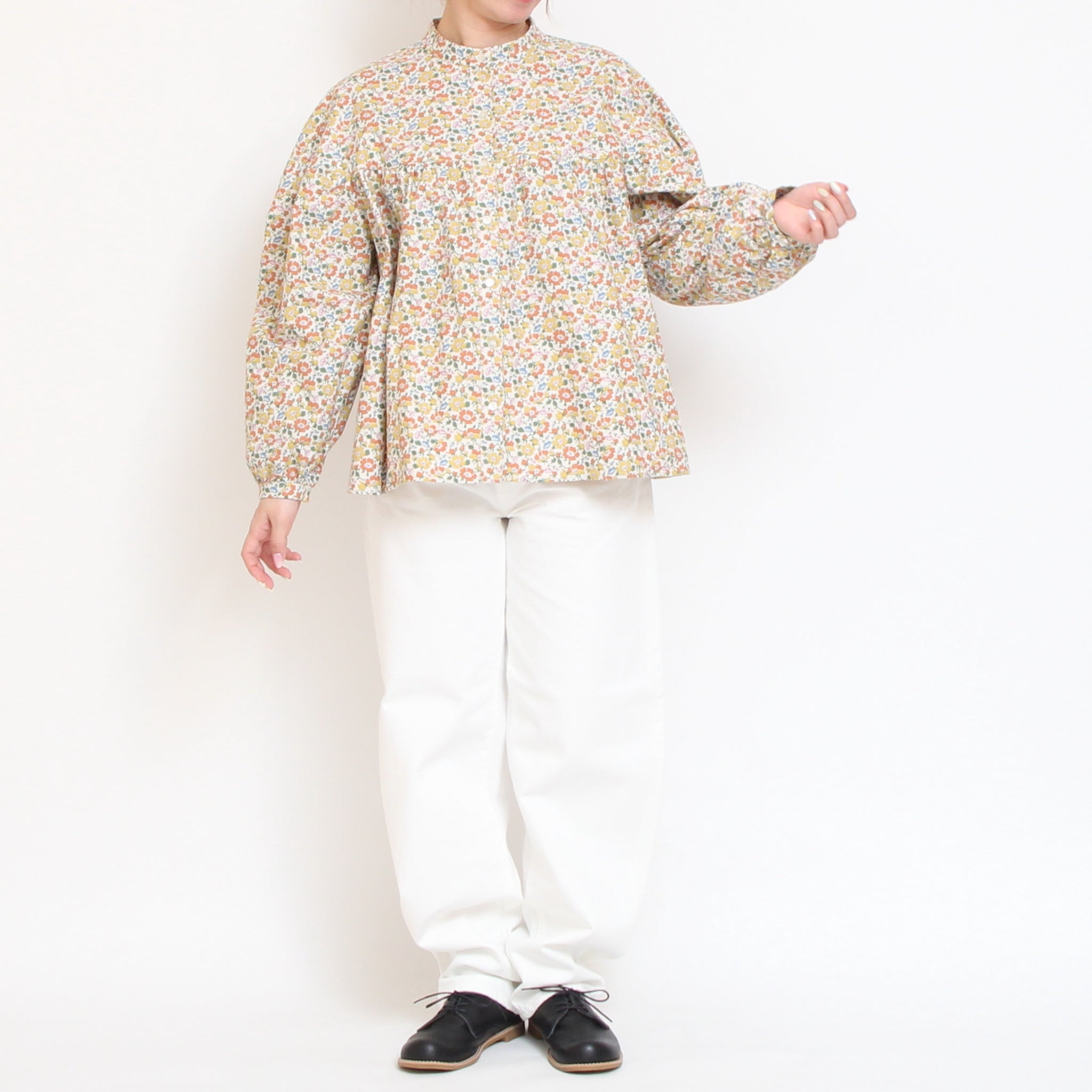 D.M.Gカーブラインデニムパンツ(WHITE)