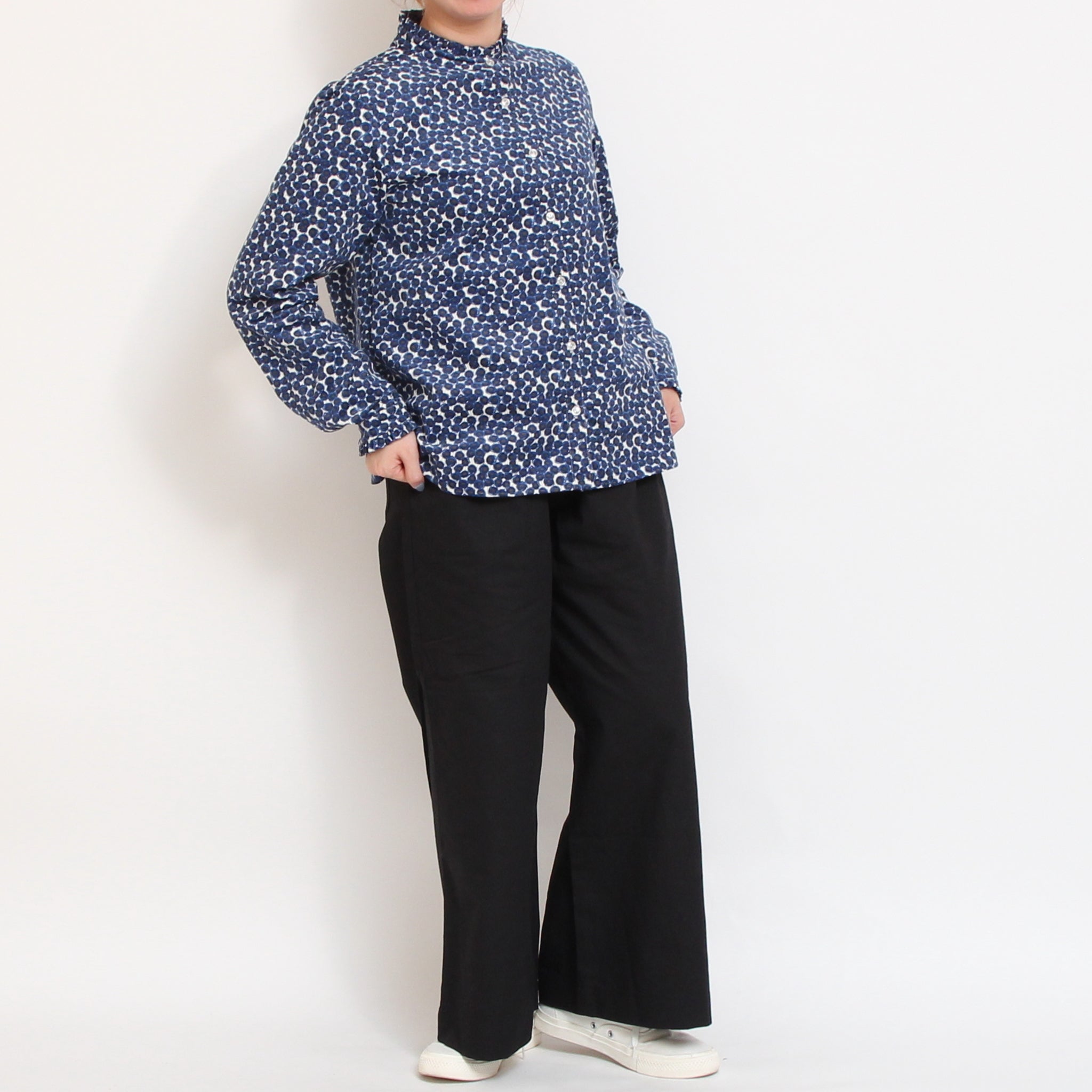 コーデュロイLIBERTYスタンドフリルシャツ2511