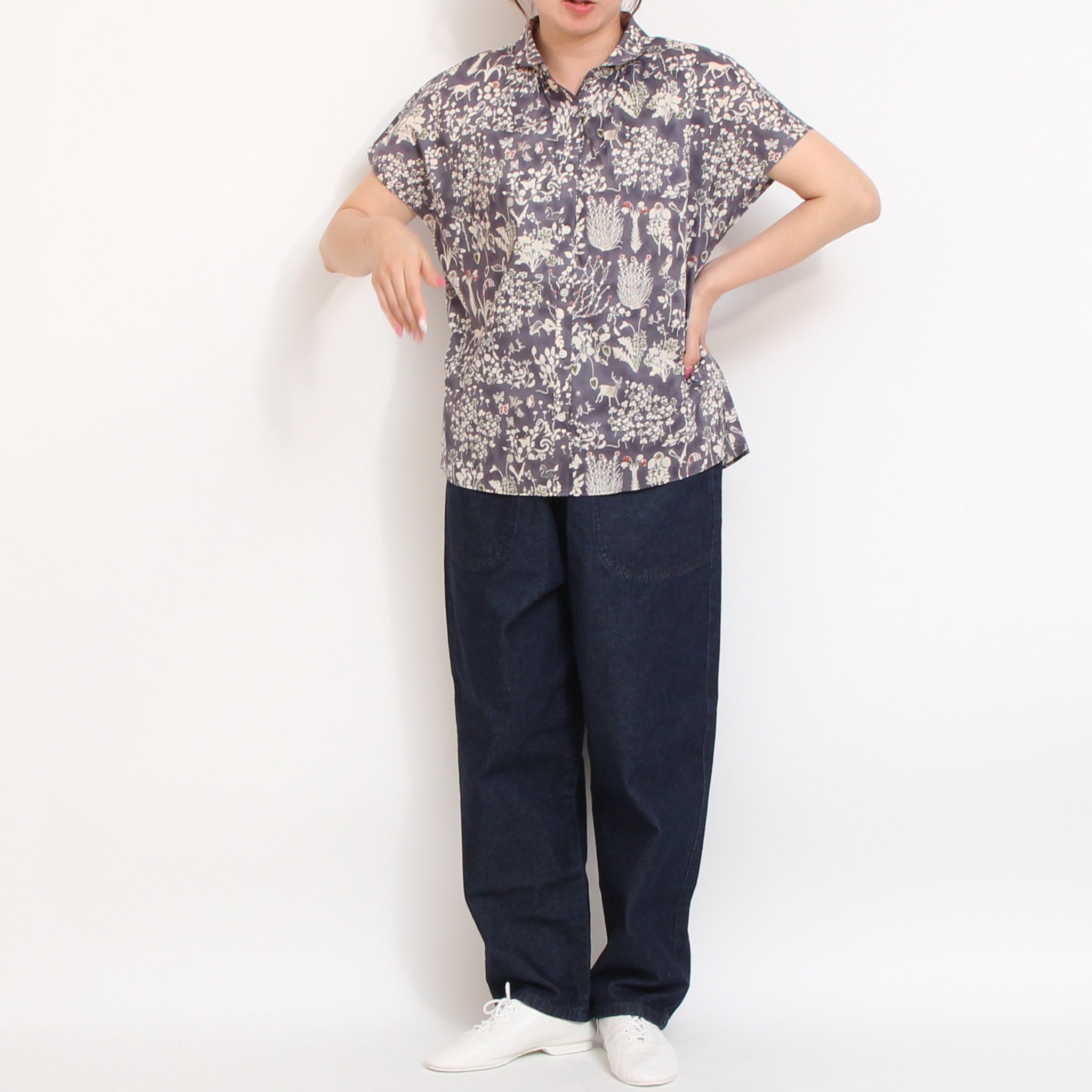 【本店限定商品】リバティワイドショールスキッパーシャツ2605