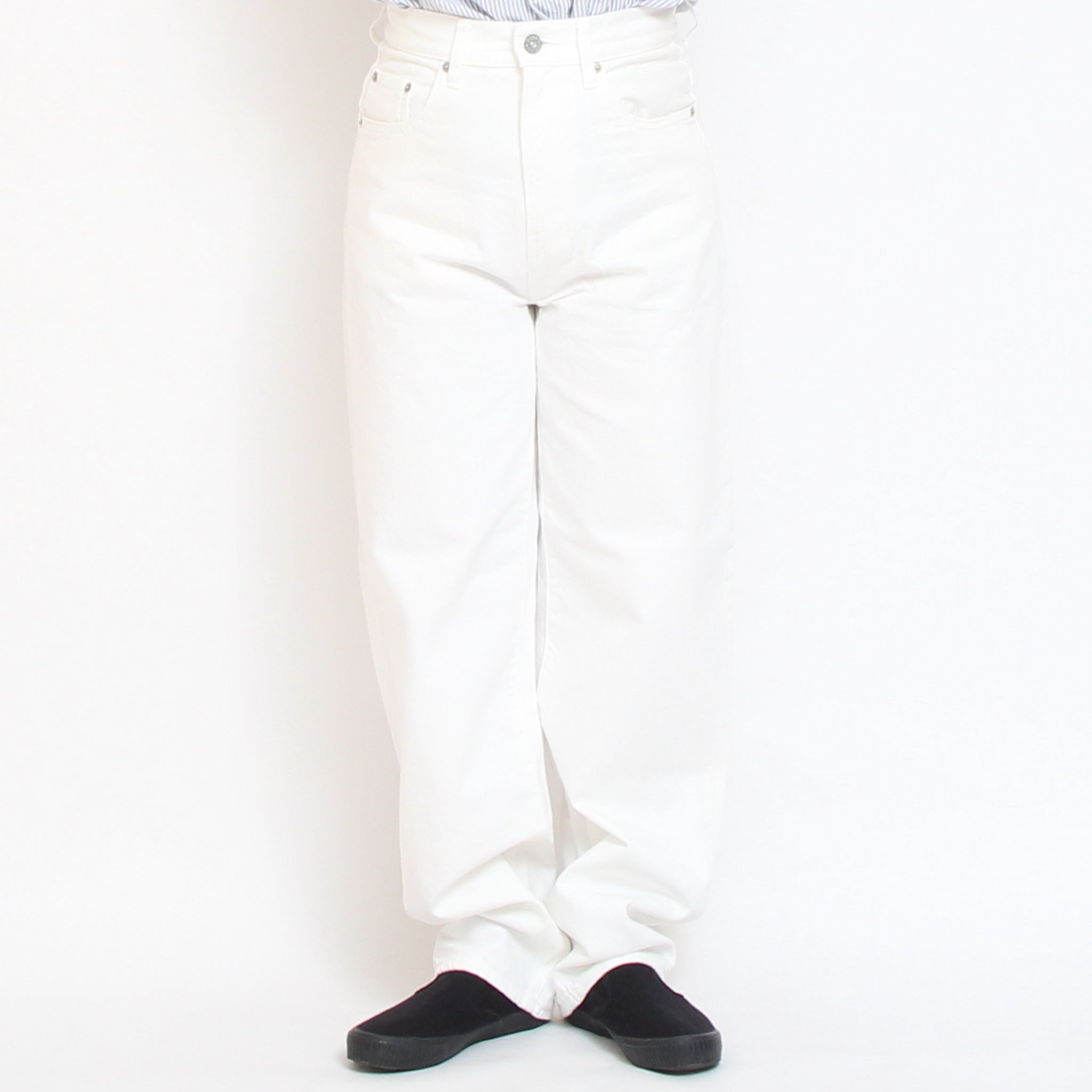 D.M.Gカーブラインデニムパンツ(WHITE)
