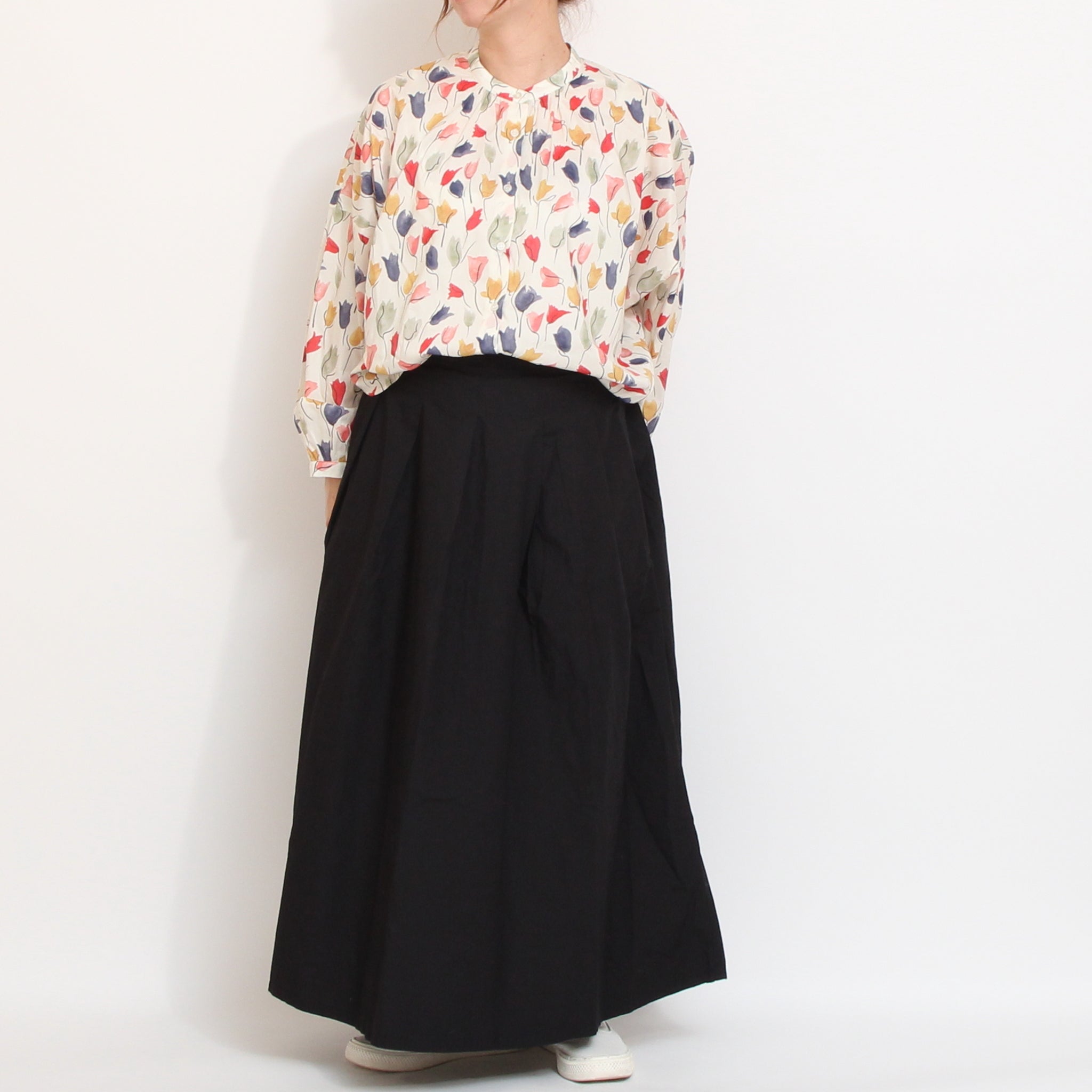 【20%OFF】【BLUE・GREENラスト1点ずつ】リバティ5分袖ドルマンシャツ(2604)