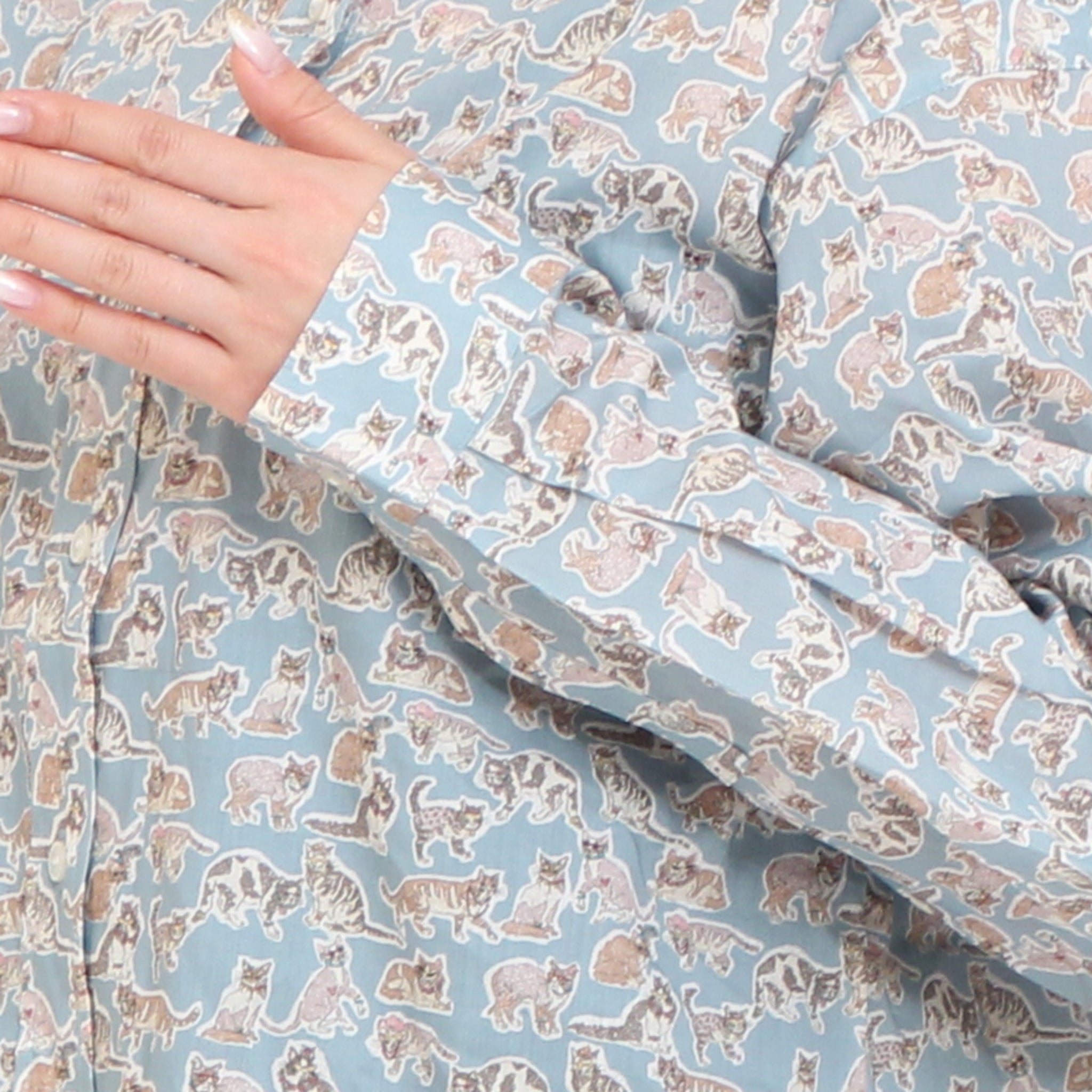 【20%OFF】【BLUE・SAXラスト1点ずつ】LIBERTYワイドレギュラーシャツ