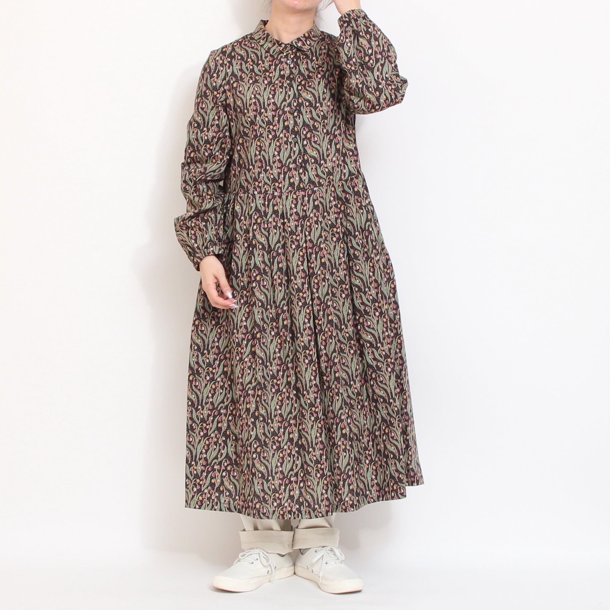 【30%OFF】【GREENラスト1点】リバティトップオープンワンピース(2603)