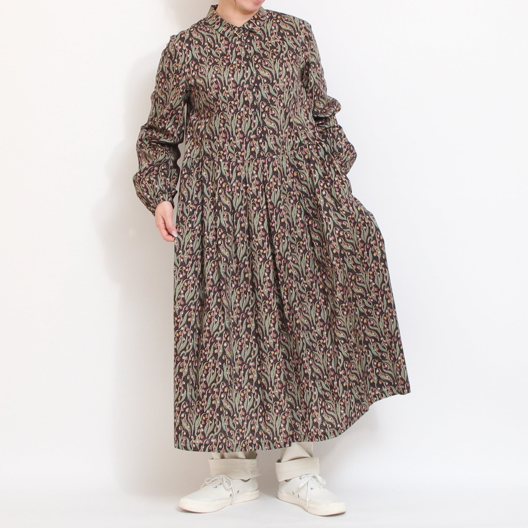 【30%OFF】【GREENラスト1点】リバティトップオープンワンピース(2603)