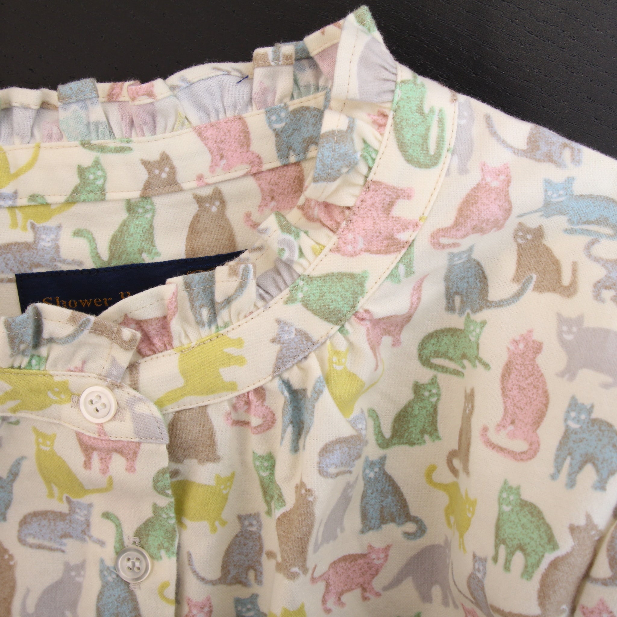 【IVORY・NAVYのみ 残り僅か】Cotton Flannelスタンドフリルシャツ2601