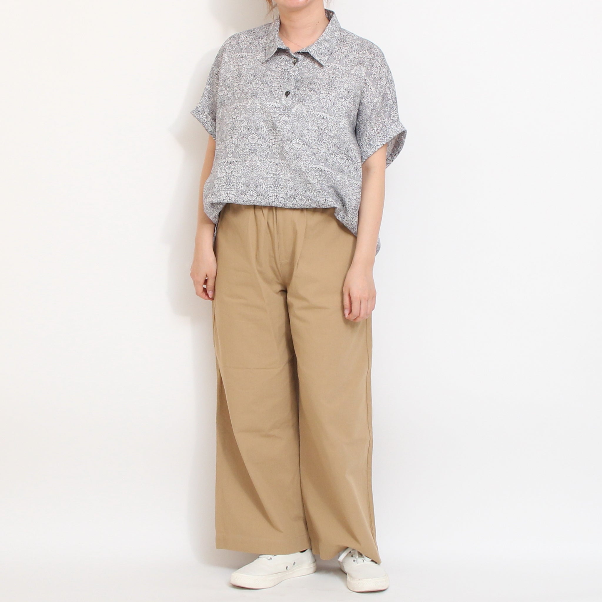 【20%OFF】【ORANGEのみ ラスト1点】フランダースリネンLIBERTYドルマンプルオーバーシャツ72055