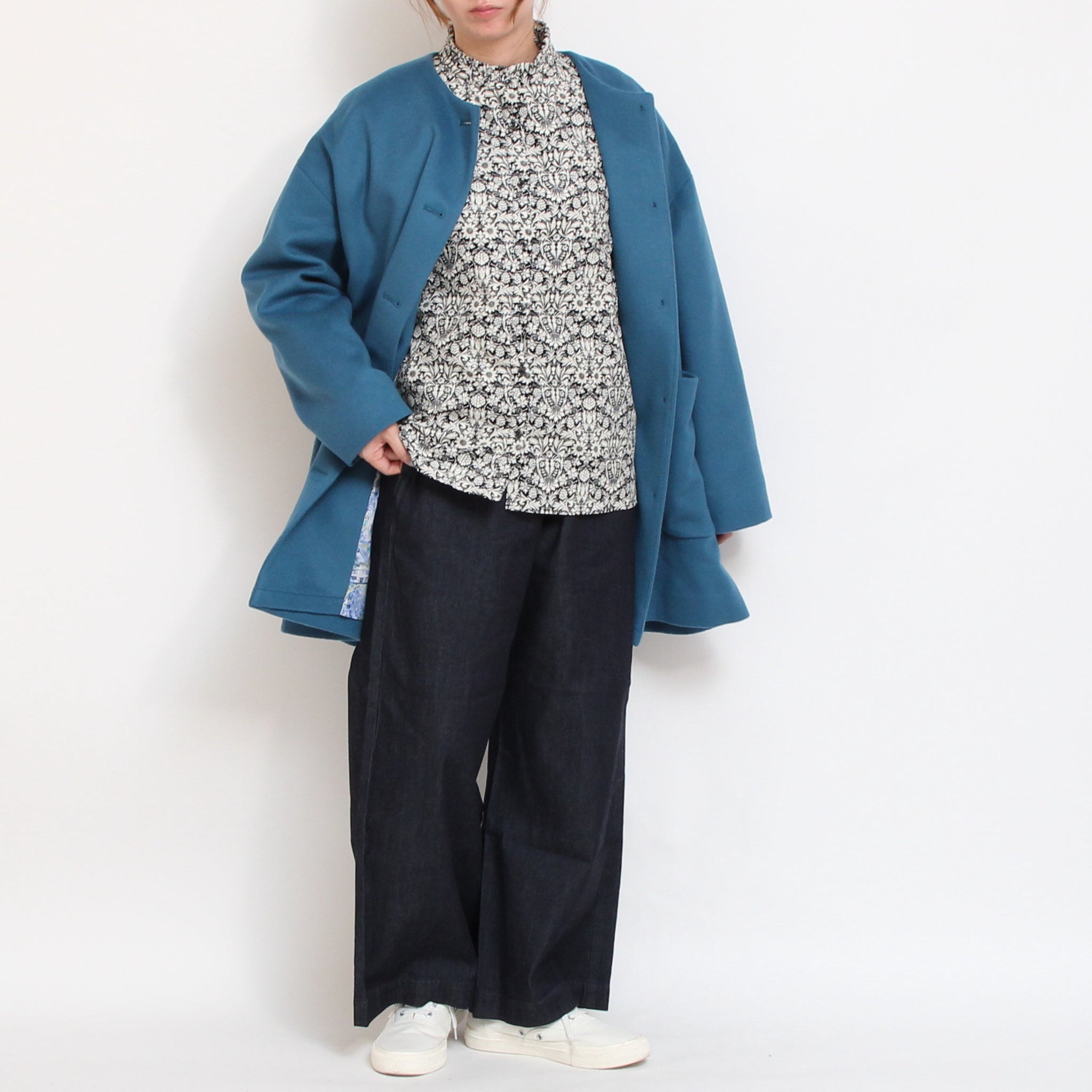 コーデュロイLIBERTYスタンドフリルシャツ2511