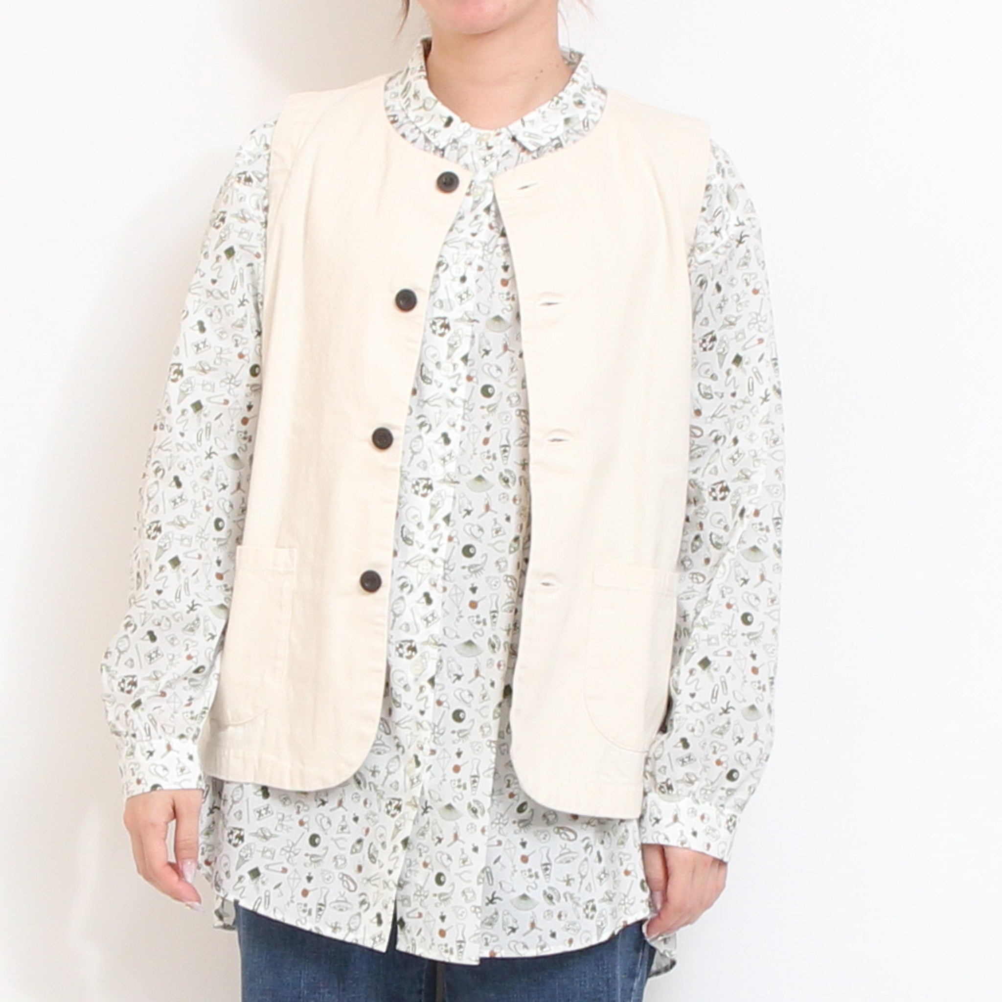 【30%OFF】【KHAKIラスト1点】リバティAラインチュニック(2603)